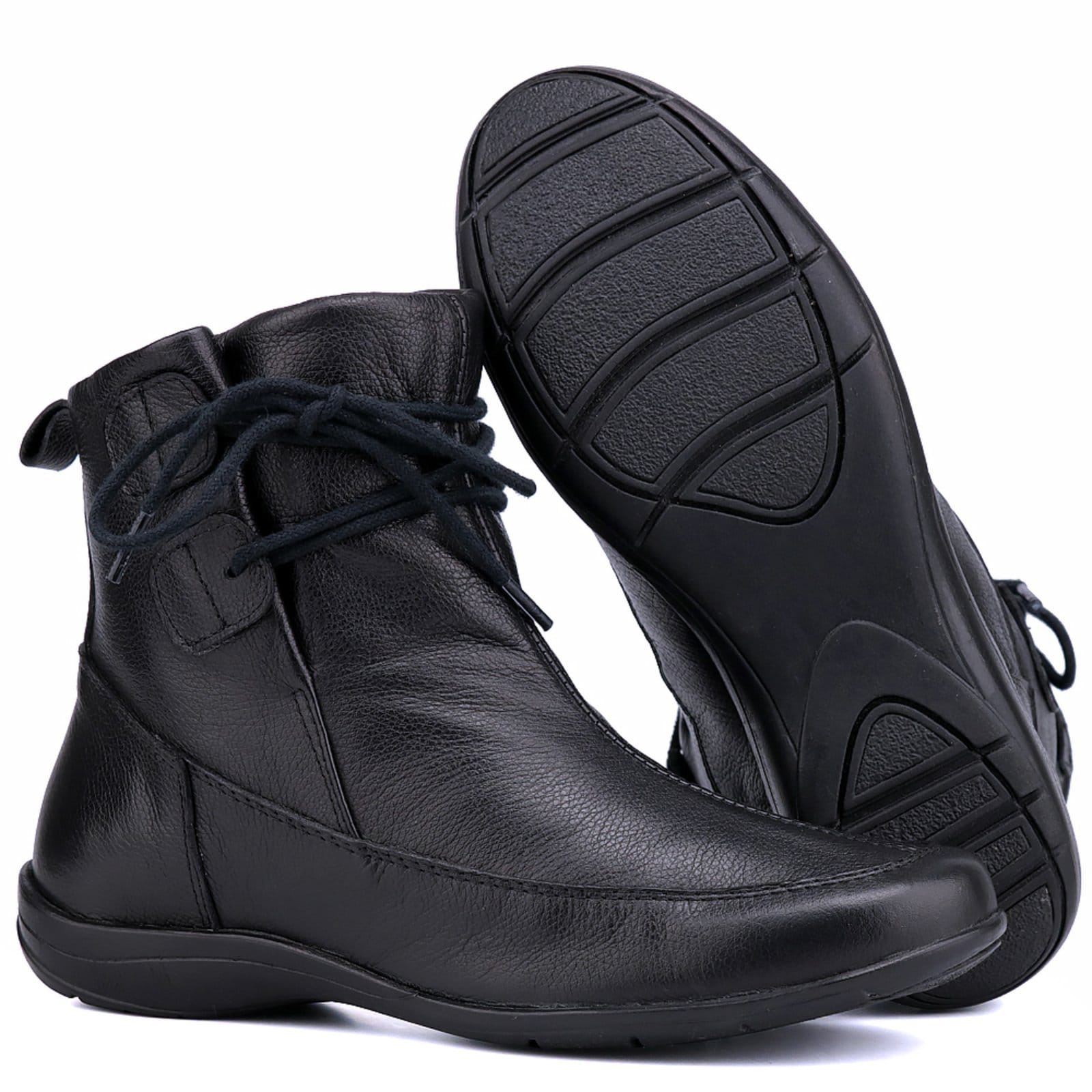 Vista 2 Bota Mr Gutt Rasteira em Couro Confortável Mr. Gutt preto