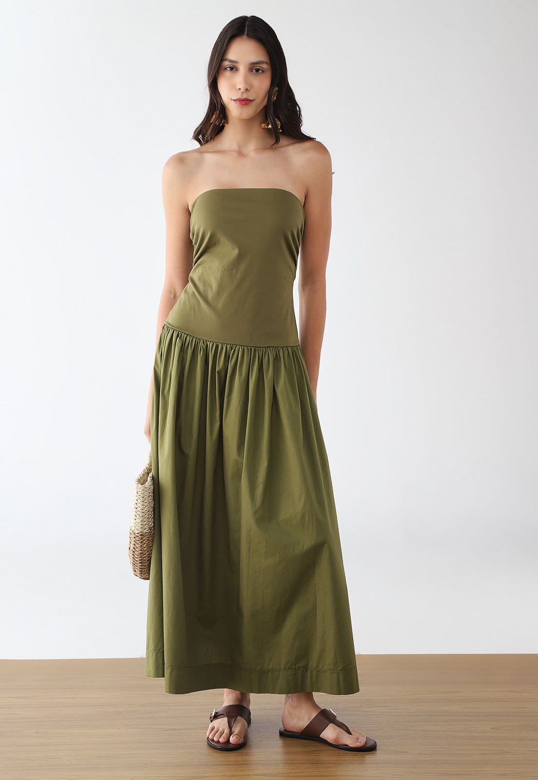 Vestido Longo Feminino FARM Tomara que Caia