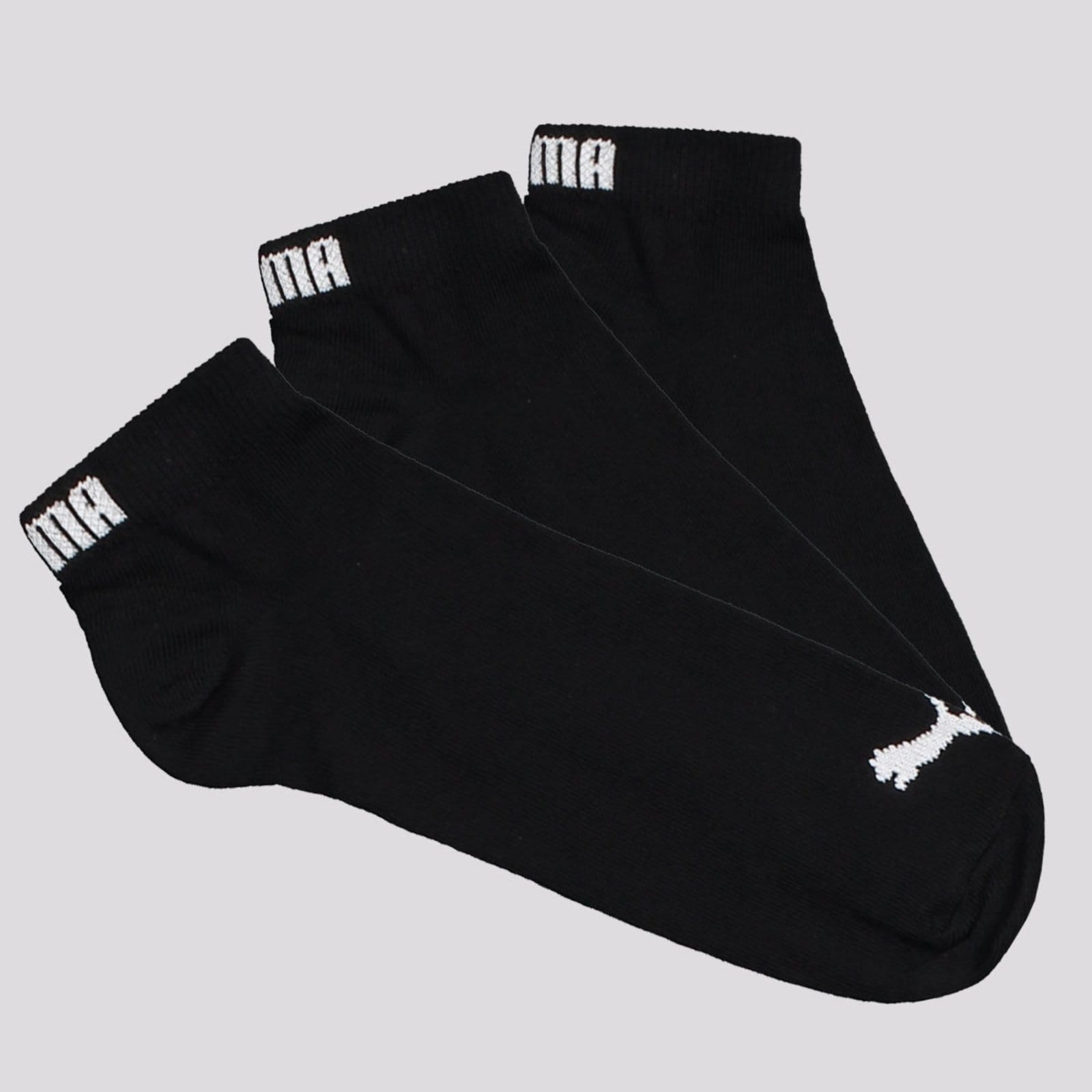 Kit Meia Puma Sapatilha 3 Preta