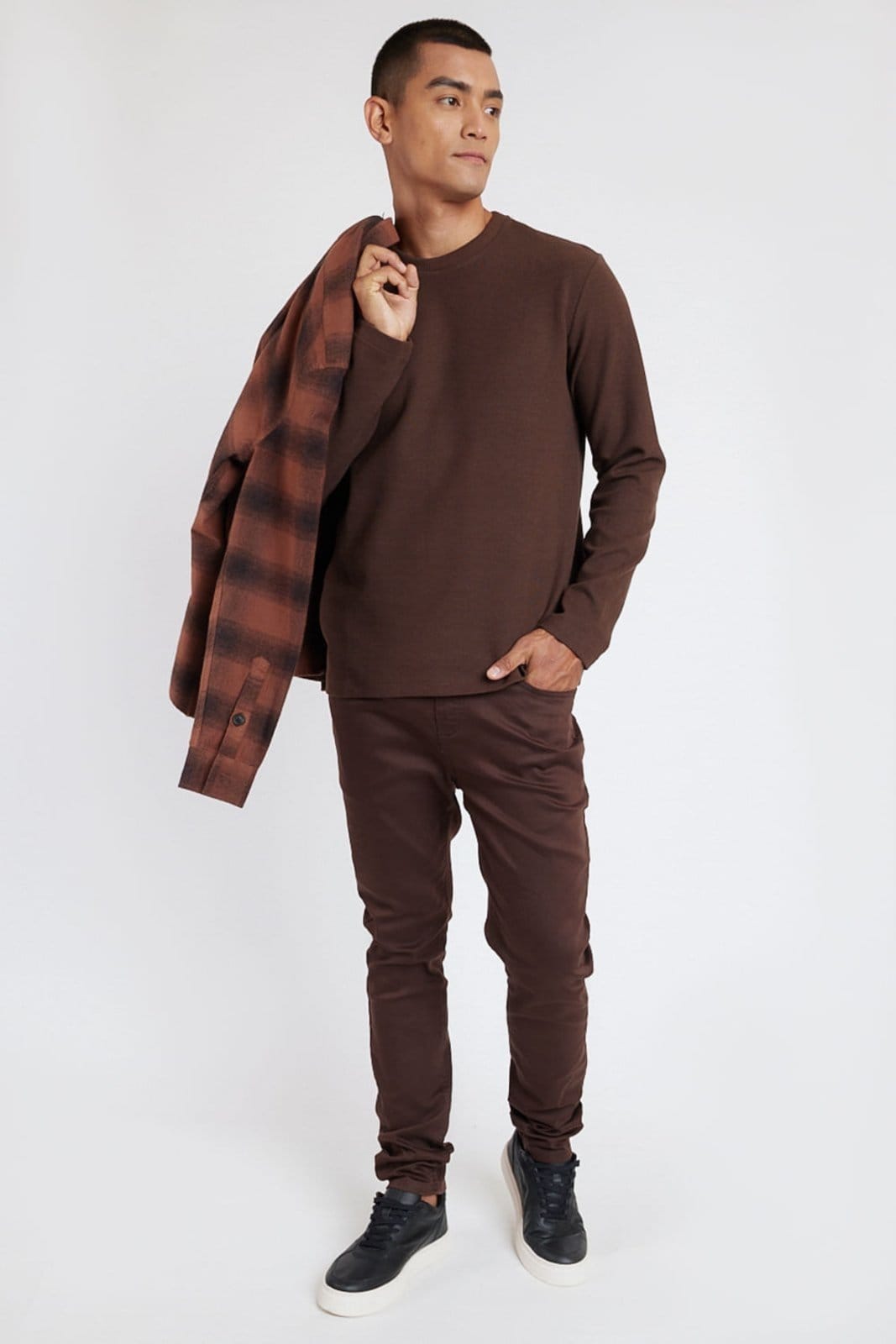 Vista 2 Calca Aramis Color Five Pockets Skinny Power Cafe Aramis café