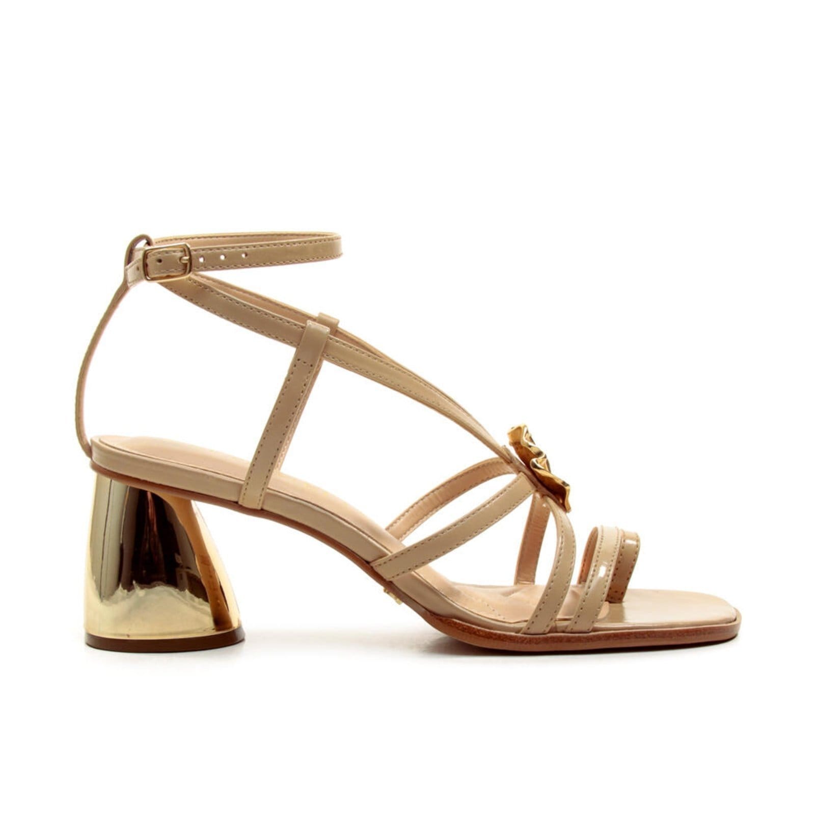 Sandália Couro Salto Bloco Cecconello 2805001-2