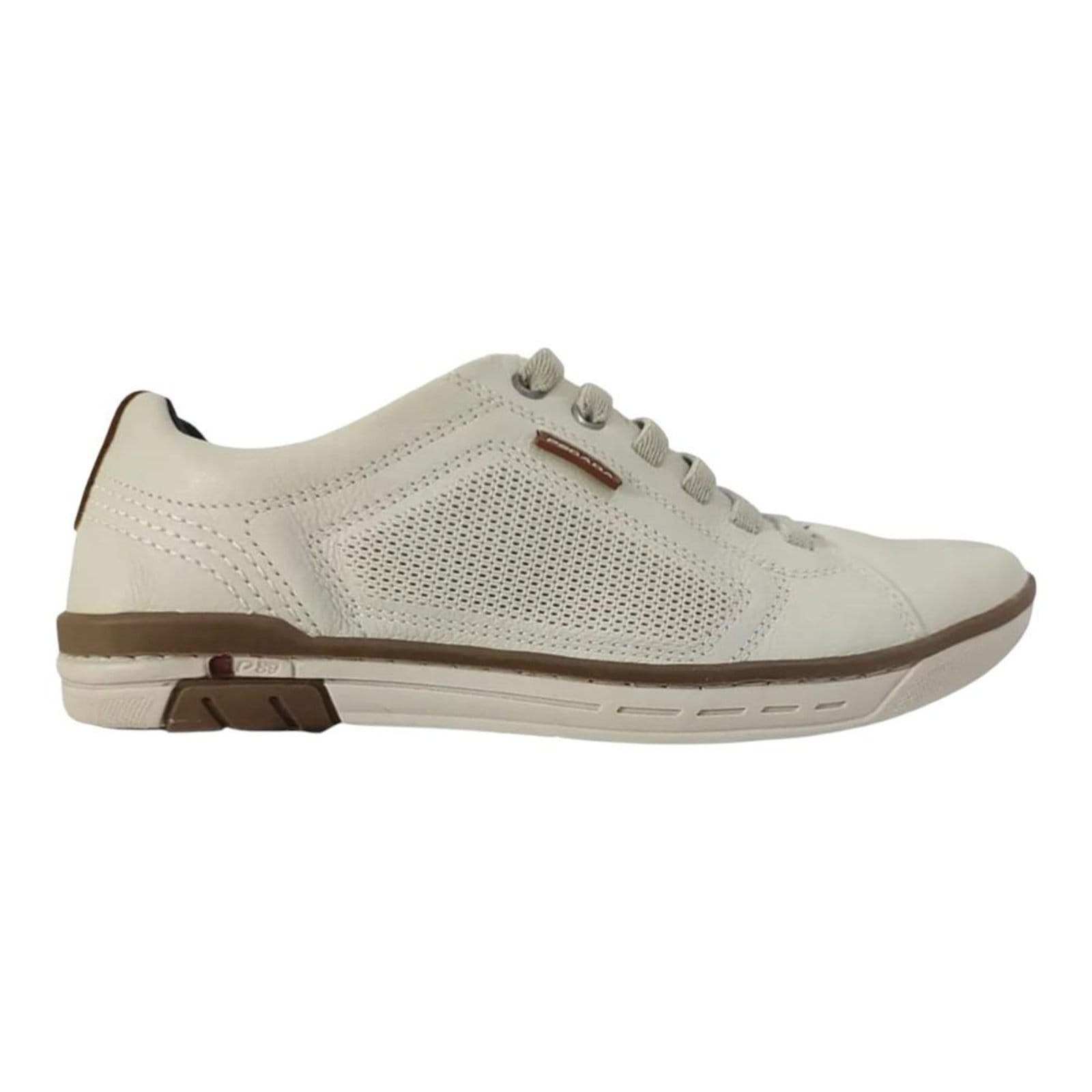Tênis Sapatênis Pegada Milk Casual Couro Off White Off-white