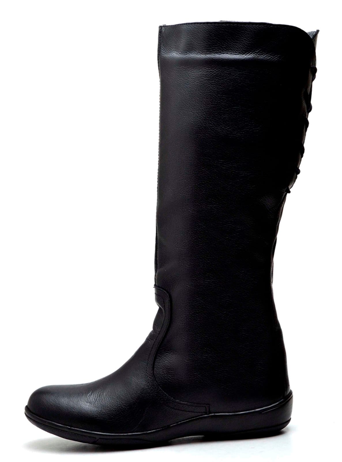 Vista 2 Bota Clube do Sapato de Franca de Amarrar Athenas Clube do Sapato de Franca preto