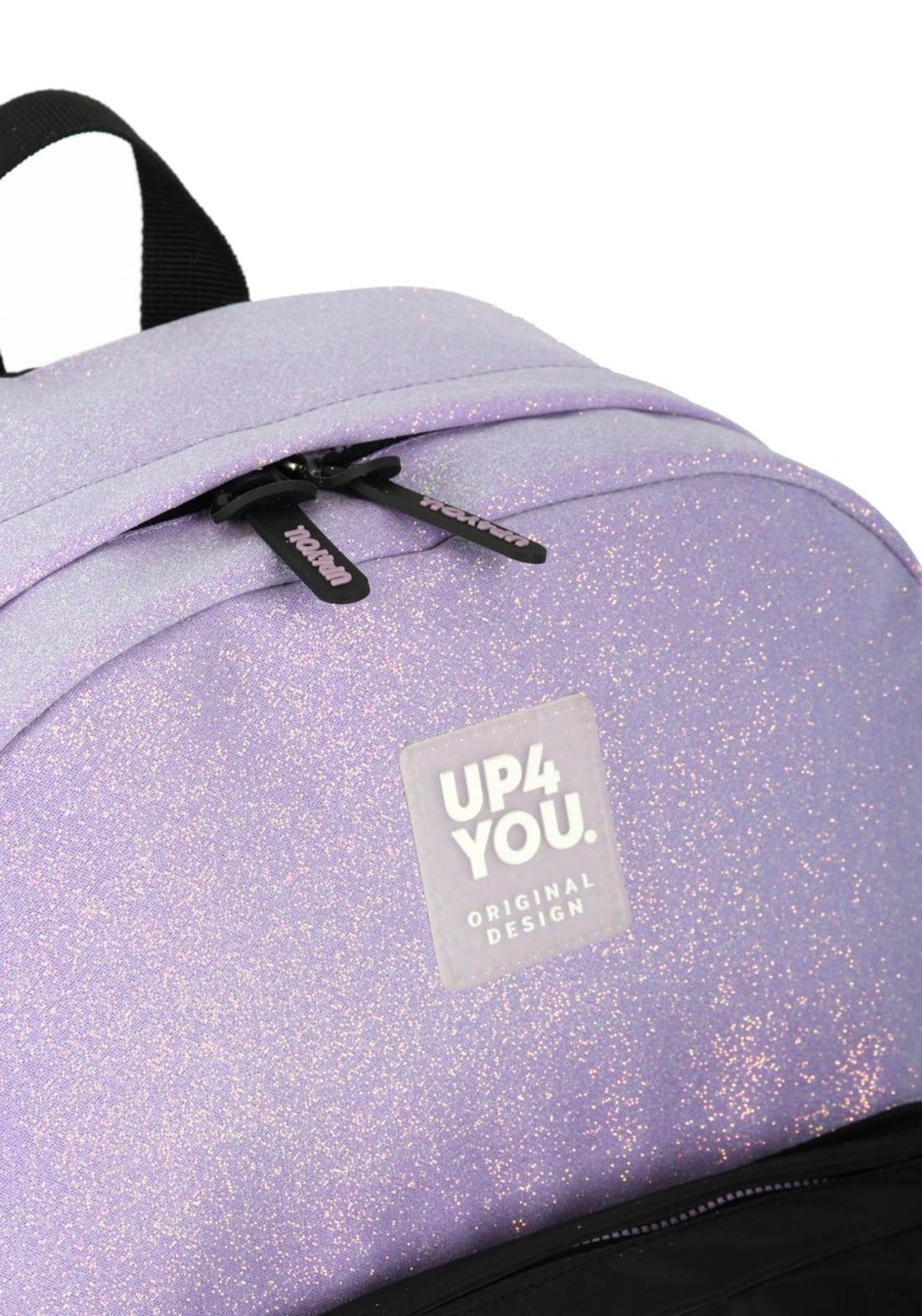 Vista 2 Infantil - Mochila de Costas Média Juvenil Básica Glitter Up4you Up4you roxo
