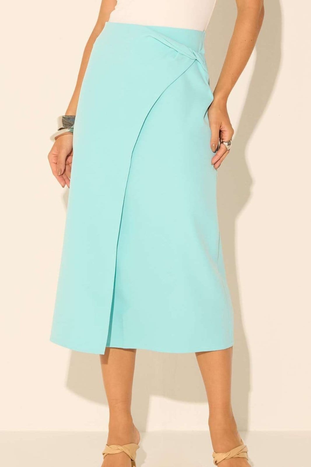 Vista principal Saia Vanibele Midi Piscina Vanibele azul