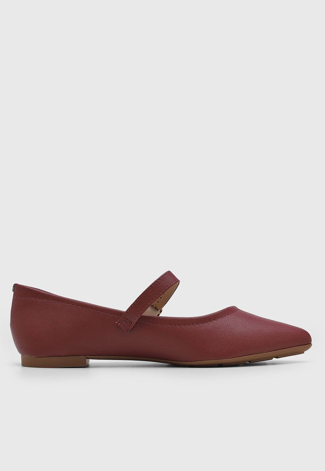 Vista 2 Sapatilha Feminina Modare Tira Fivela MODARE vinho