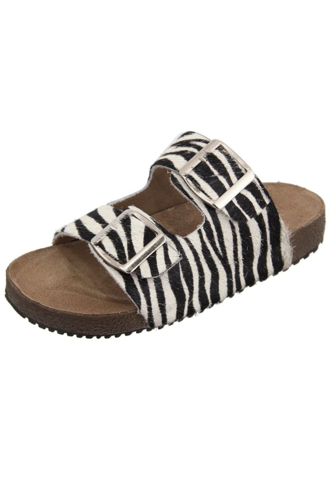 Vista principal Infantil - Papete Sandália em Couro Acolchoada Maria Paula MARIA PAULA zebra