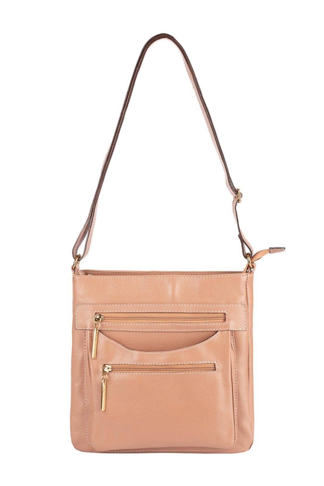 Bolsa tiracolo em couro liso Thais