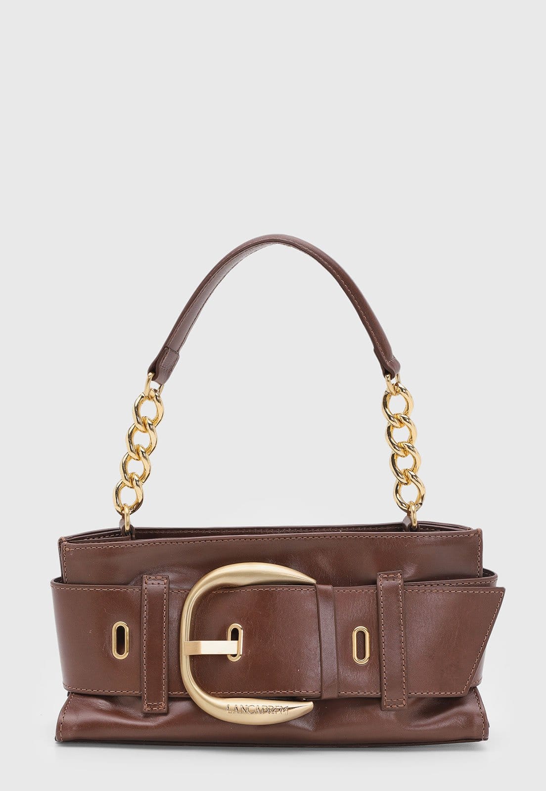 Vista principal Bolsa Feminina Lança Perfume Fivela Dourada Lança Perfume marrom