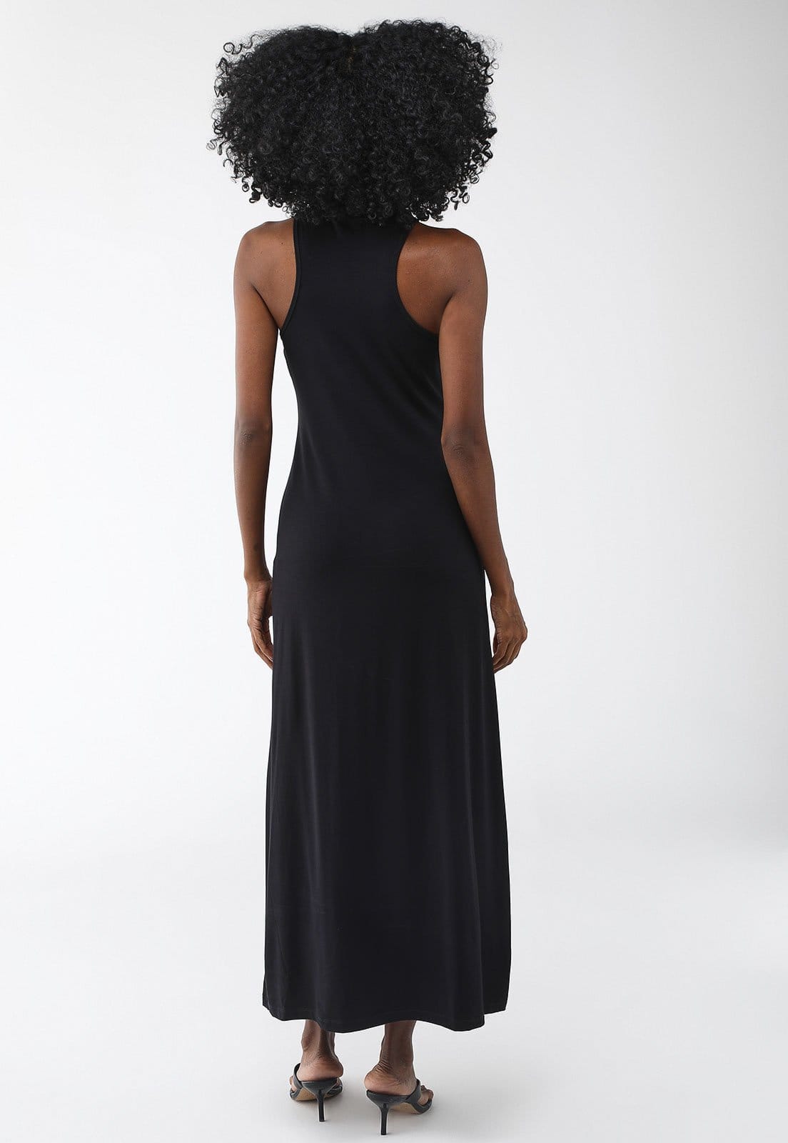 Vista 2 Vestido Colcci Longo Logo Colcci preto