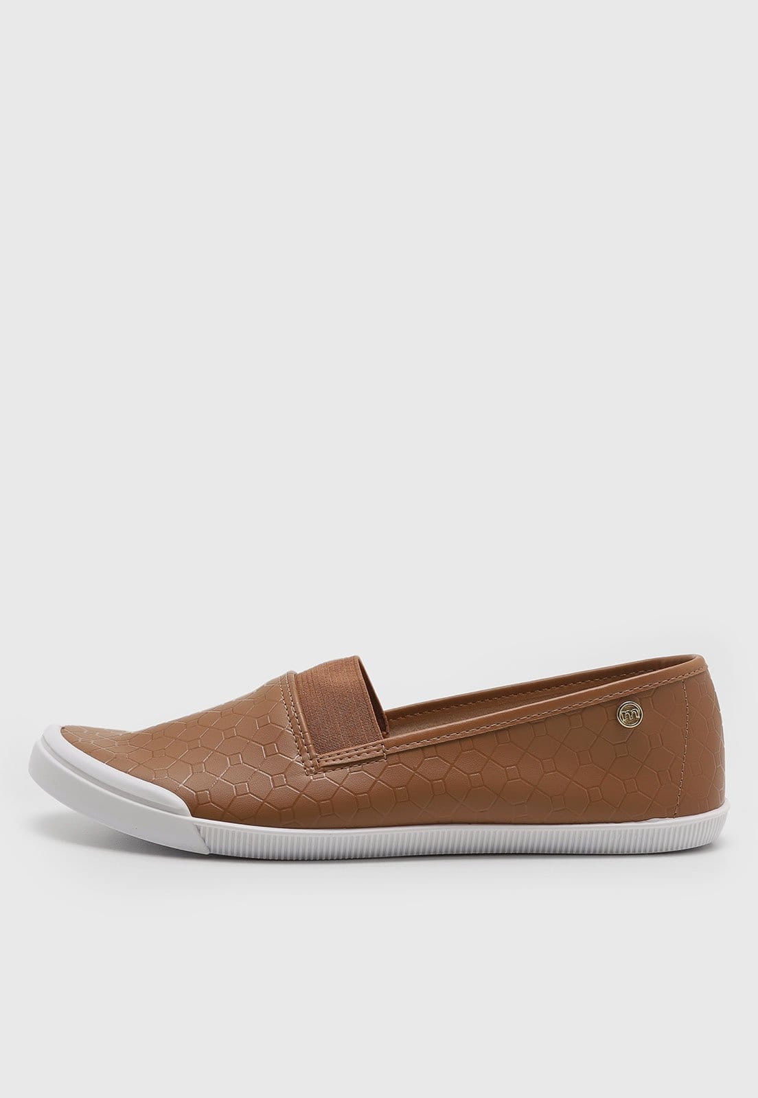 Vista principal Tênis Feminino Moleca Slip On Texturizado MOLECA caramelo