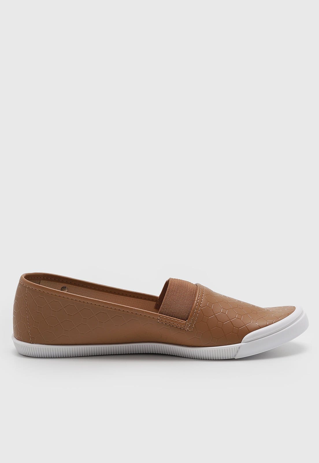 Vista 2 Tênis Feminino Moleca Slip On Texturizado MOLECA caramelo