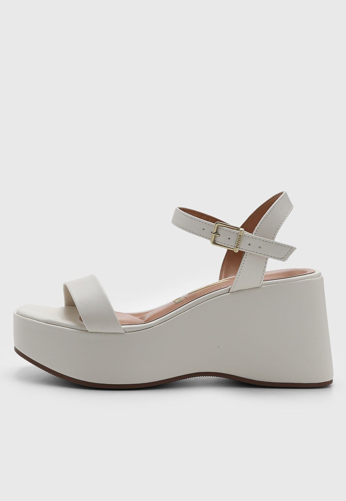 Sandália Feminina Vizzano Salto Anabela Branca
