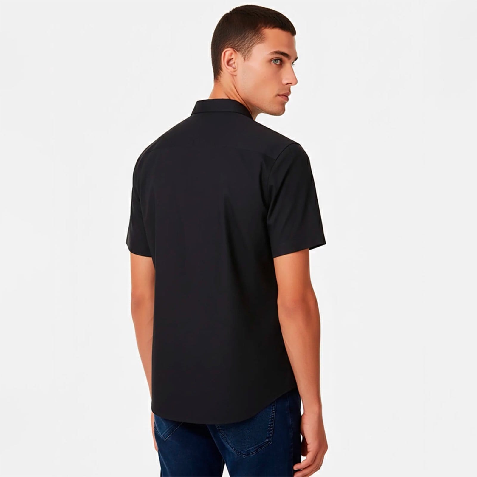 Vista 2 Camisa John John Slim Black Pr26 Preto Masculino John John preto black