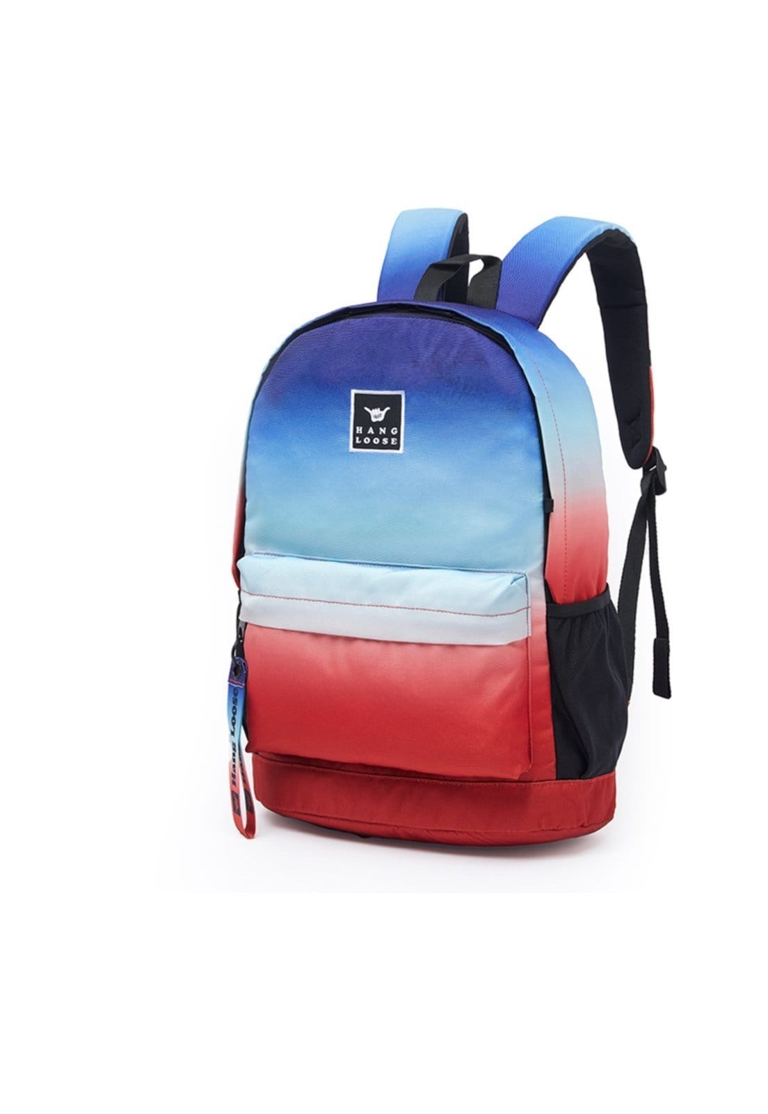 Vista 2 Mochila Hang Loose Masculina Casual Espaçosa Reforçada Estampado Colorido Hang Loose multicolorido