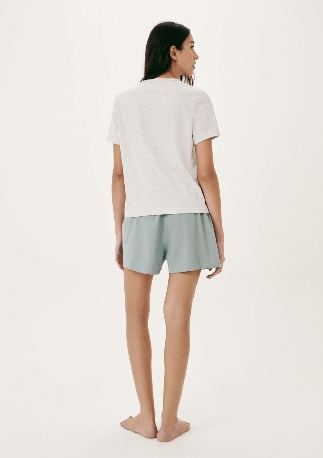 Vista 2 Pijama Curto Feminino Com Bordado Hering HERING INTIMATES verde