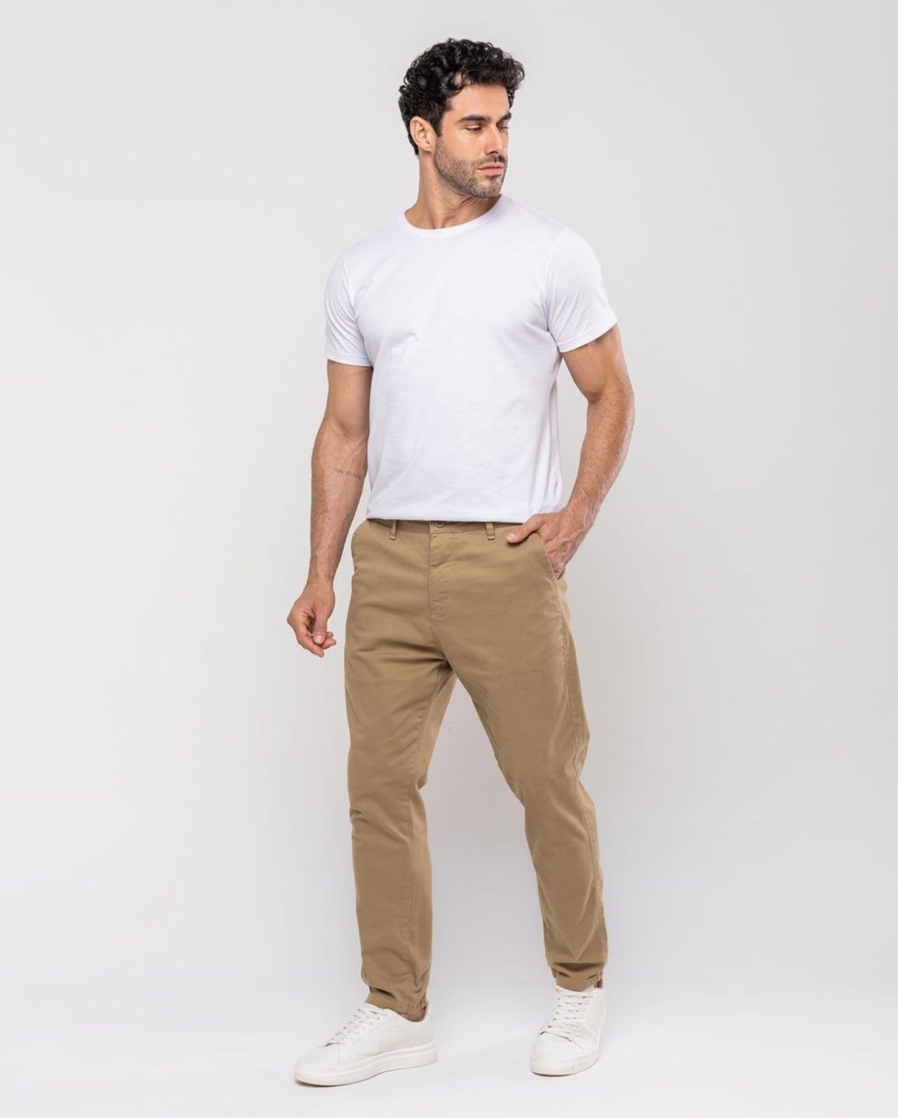 Calça Masculina Chino Cano Curto 11001 Capuccino