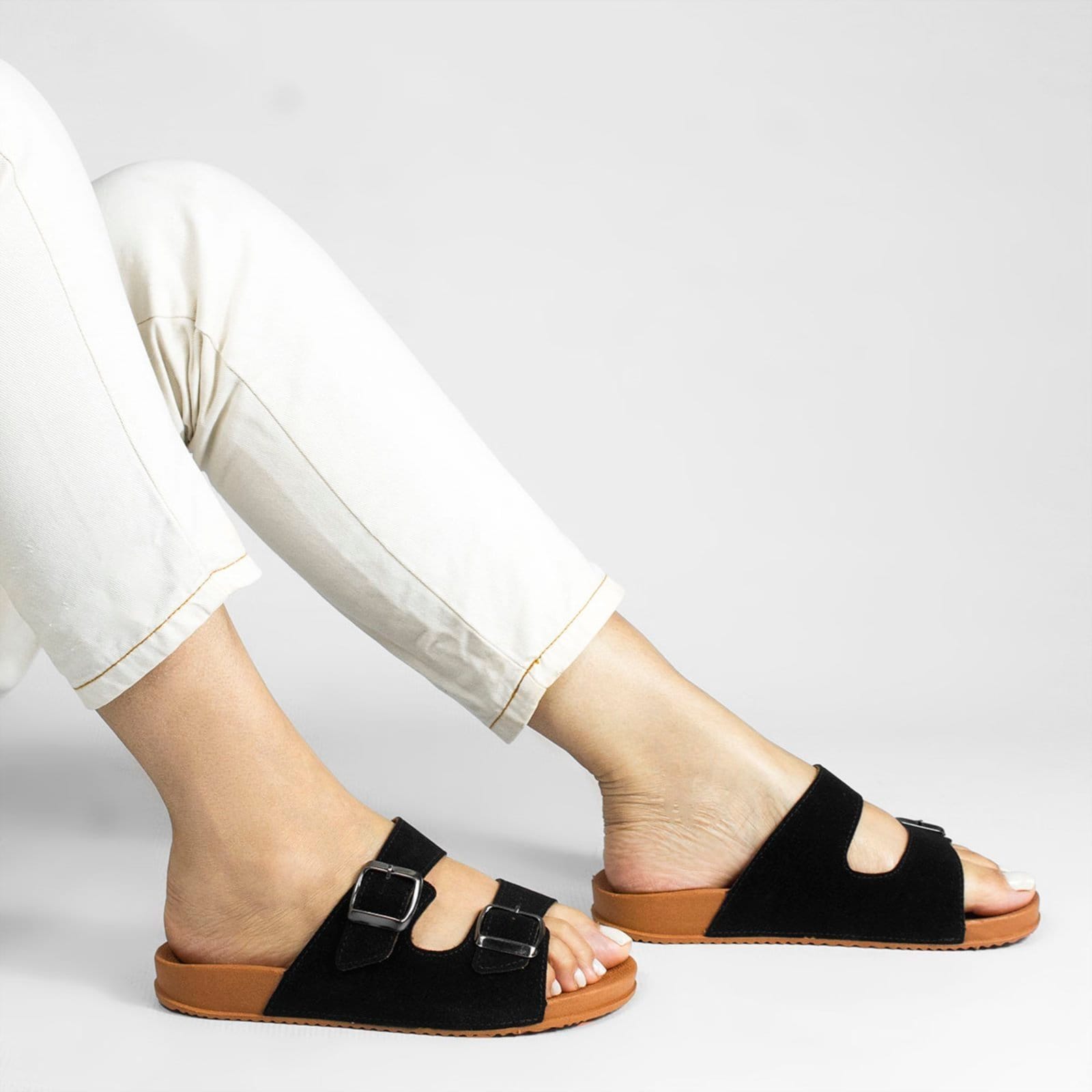 Vista 2 Papete Fivela Bianca Preta ZATTA preto