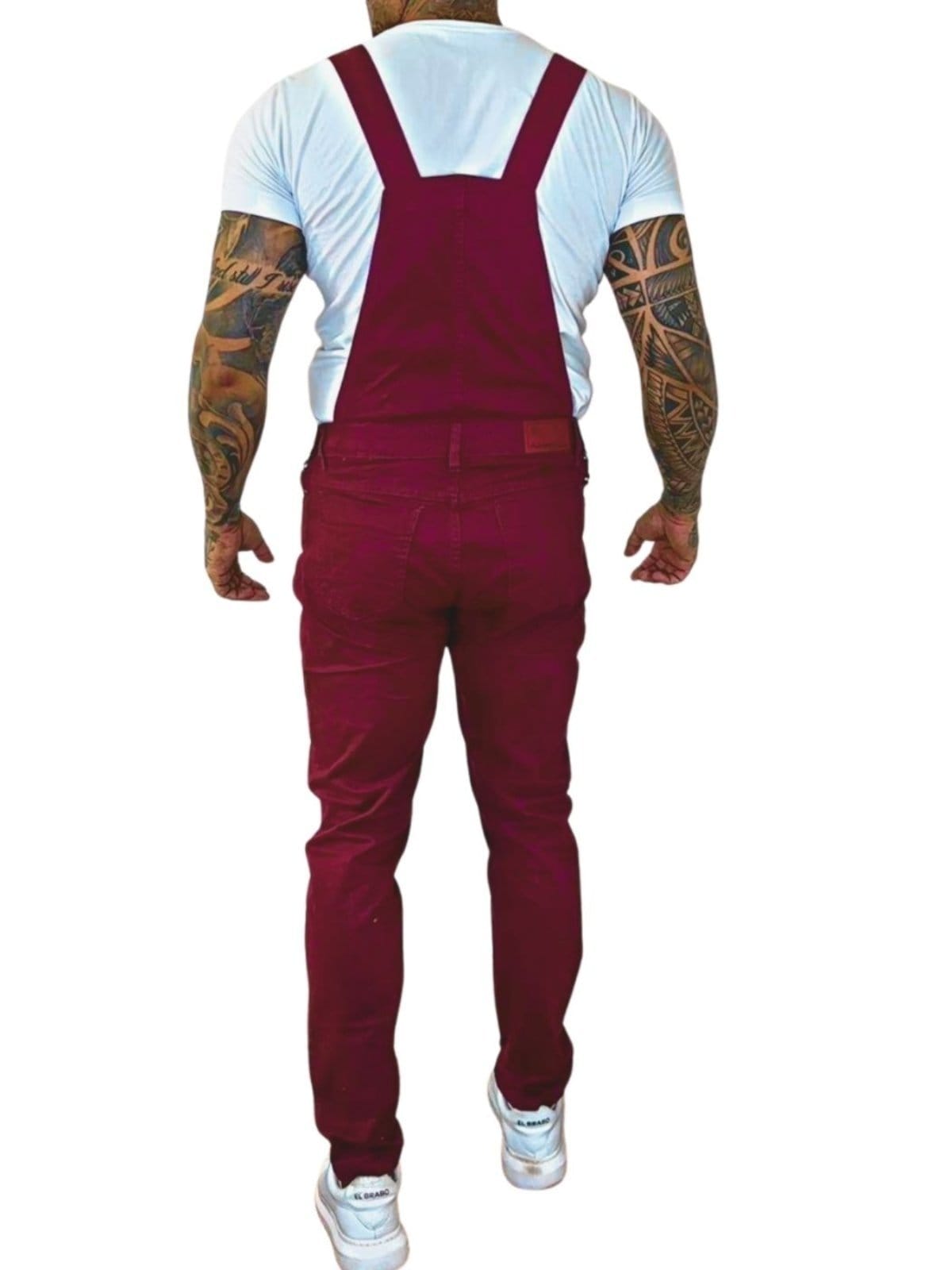 Vista 2 Macacão Masculino Collor Jeans Loka vinho