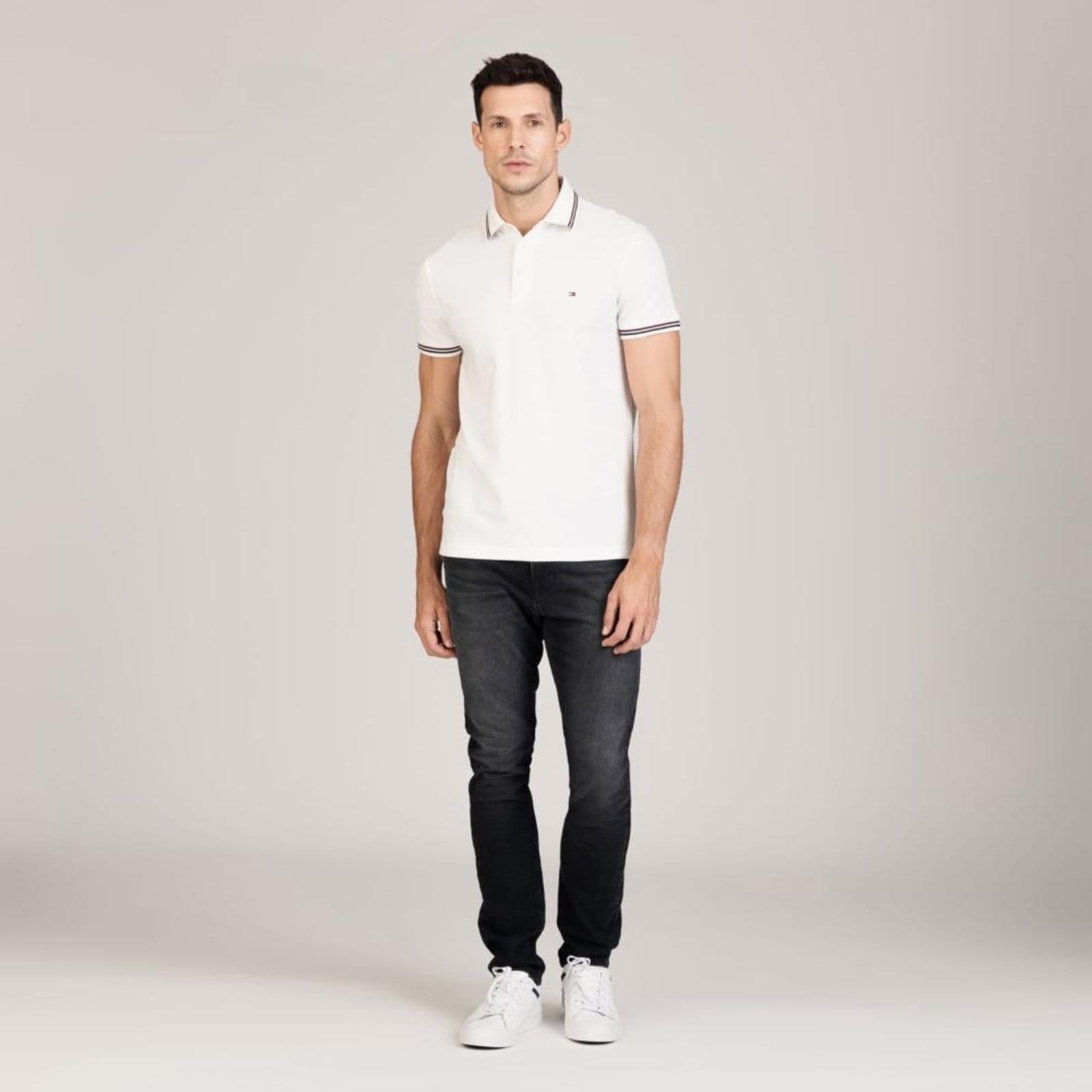 Vista 2 Polo Tipped Slim Tommy Hilfiger incolor