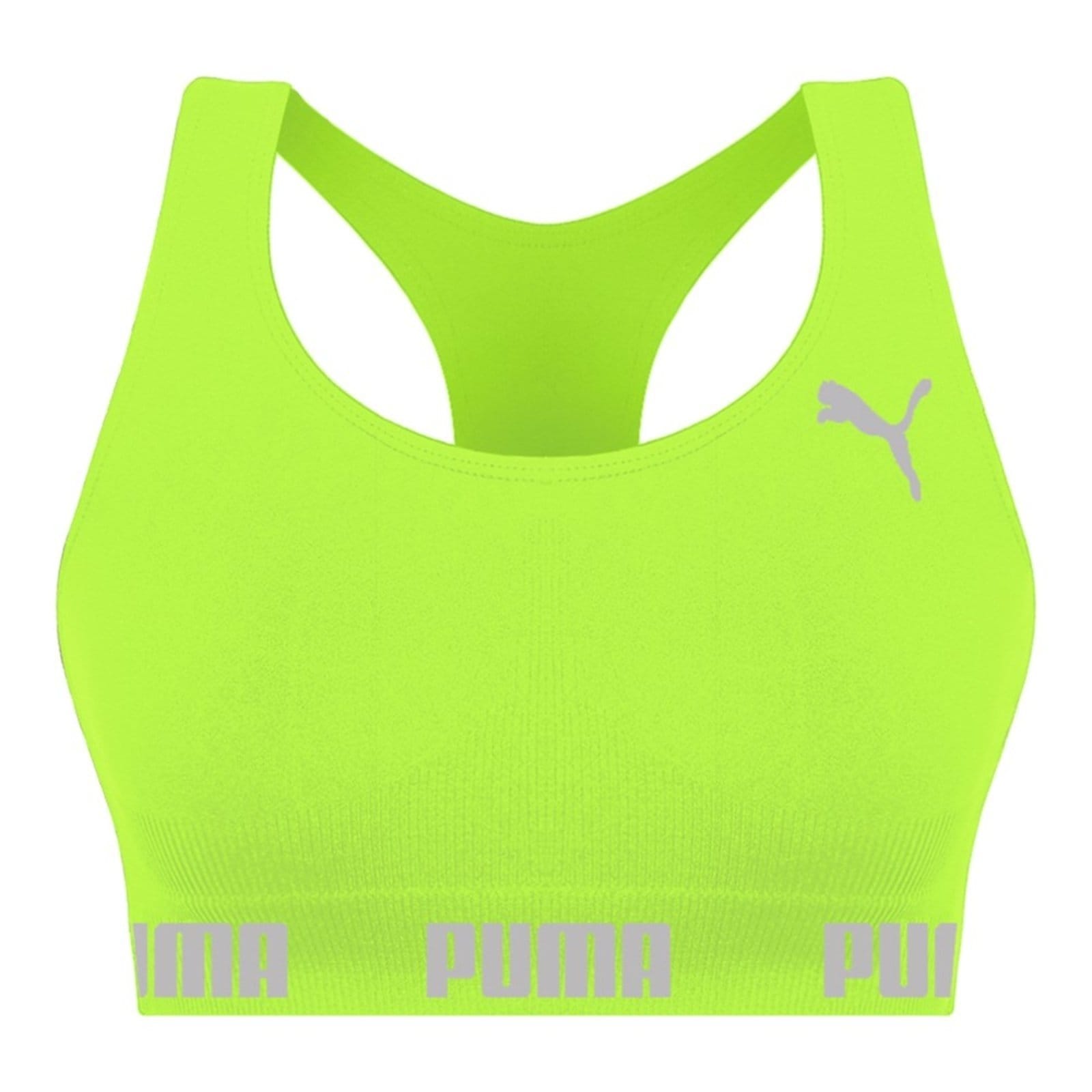 Vista principal Top Nadador Puma Sem Costura Feminino Puma verde