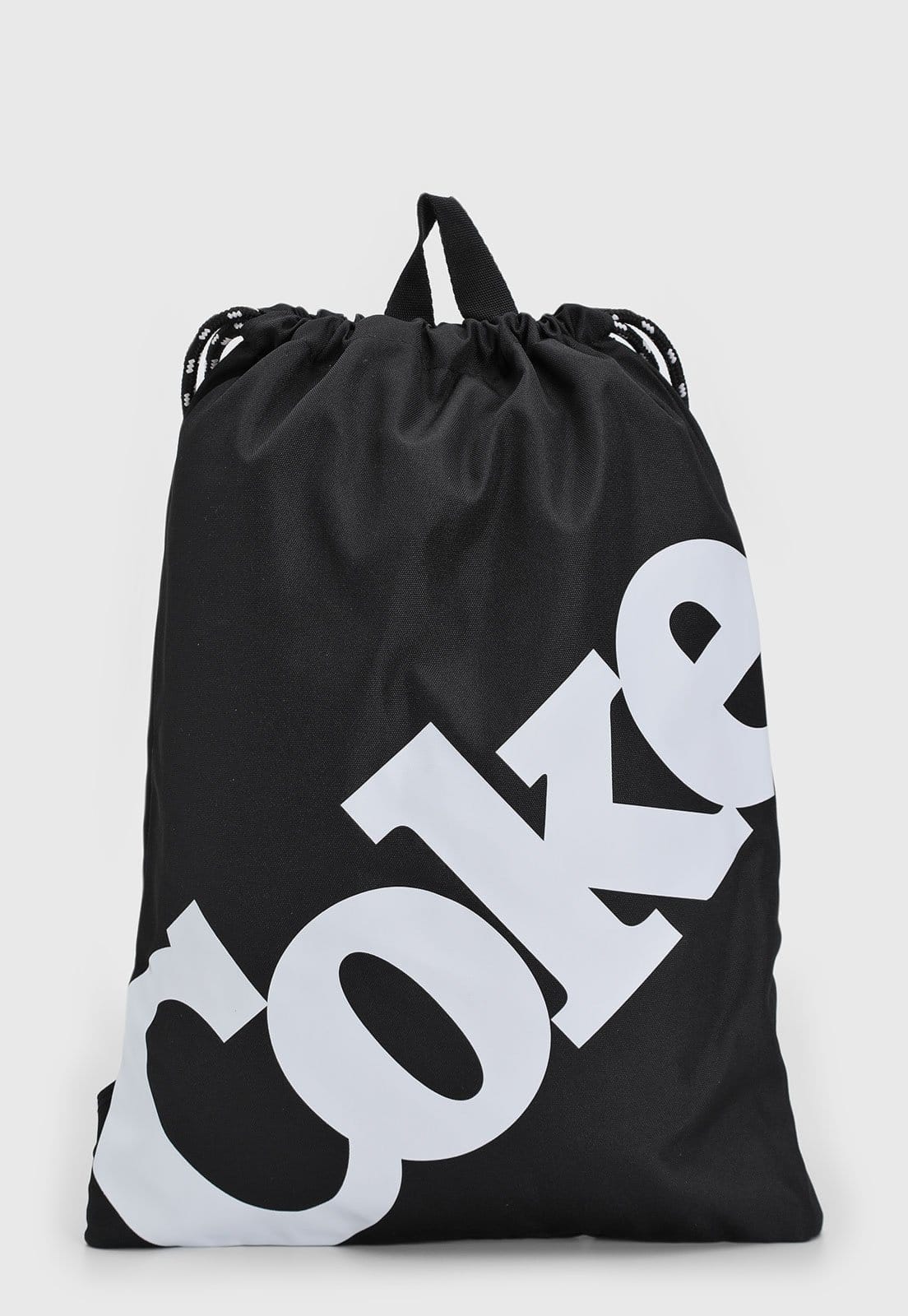Bolsa Saco Masculina Coca Cola Logo Estampado Preta