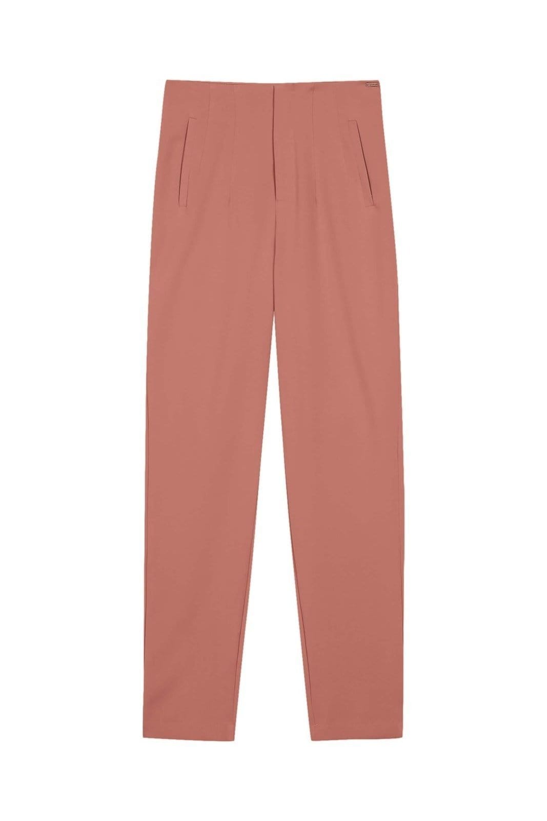 Vista 2 Calça Feminina Tecido Plano Marialícia Marialícia rosa