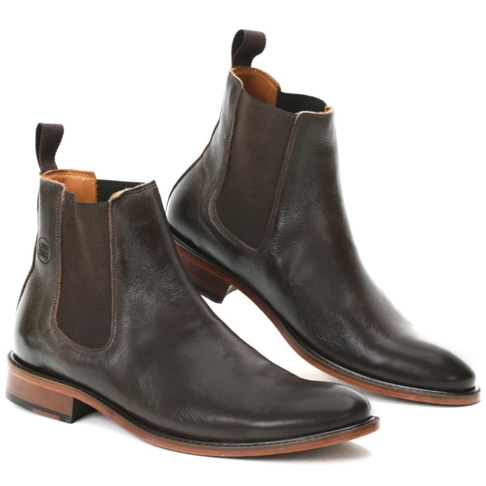 Bota Chelsea Solado em Couro Look Stock Confort Elegante