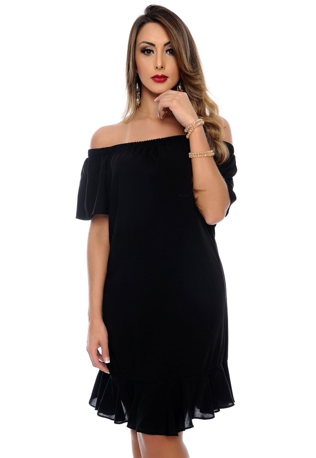 Vestido Ciganinha Babado na Barra B’Bonnie Tamara