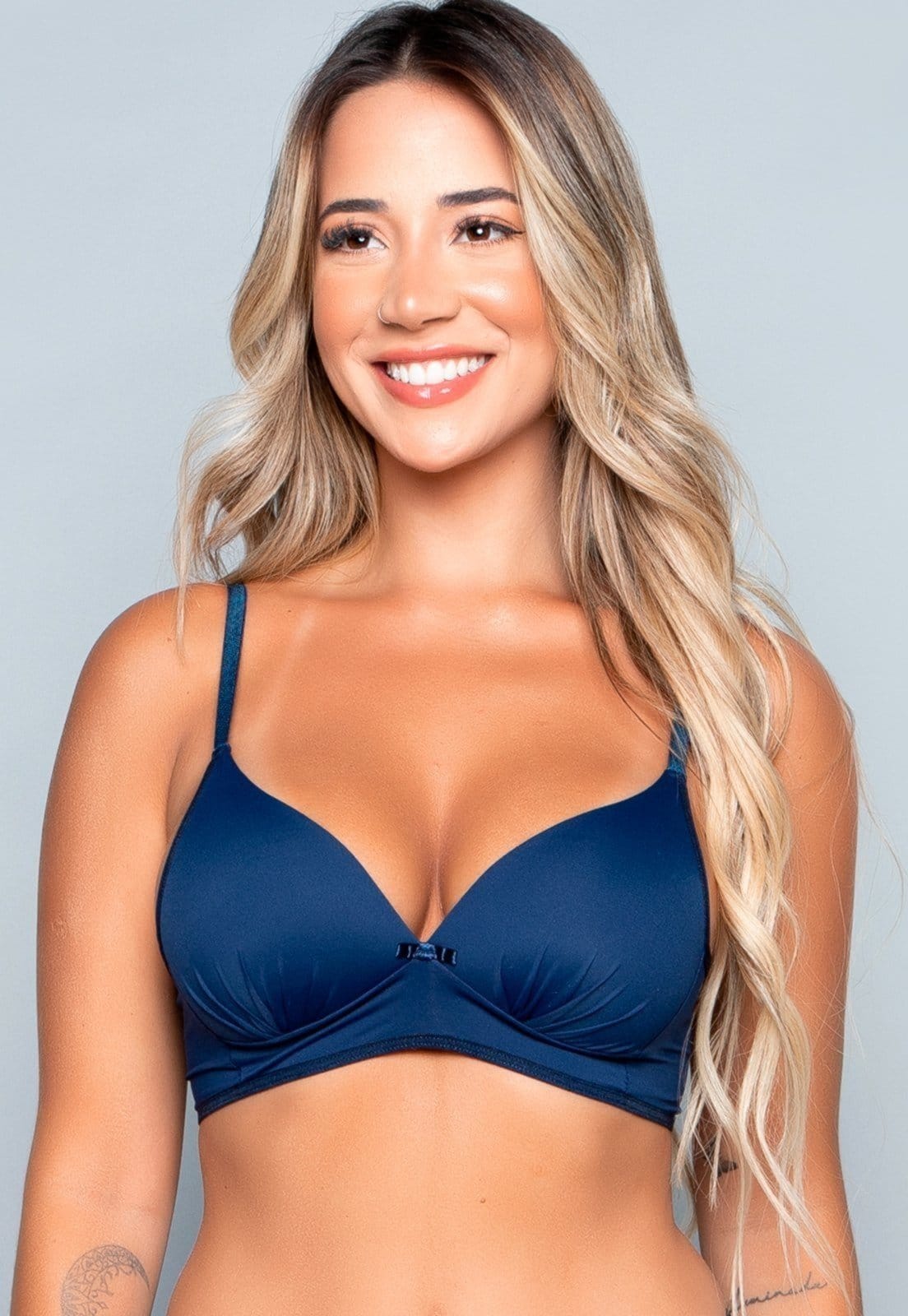 Sutiã Vekyo com Bojo Molinho Flex sem Arco Soft Marinho