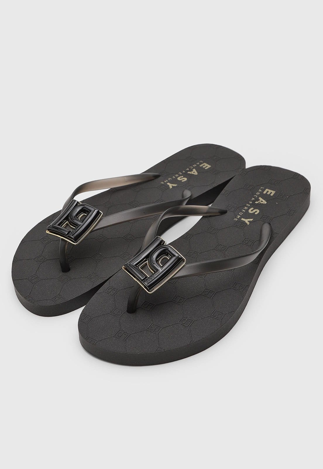 Vista 2 Chinelo Feminino Lança Perfume Monograma Lança Perfume bege