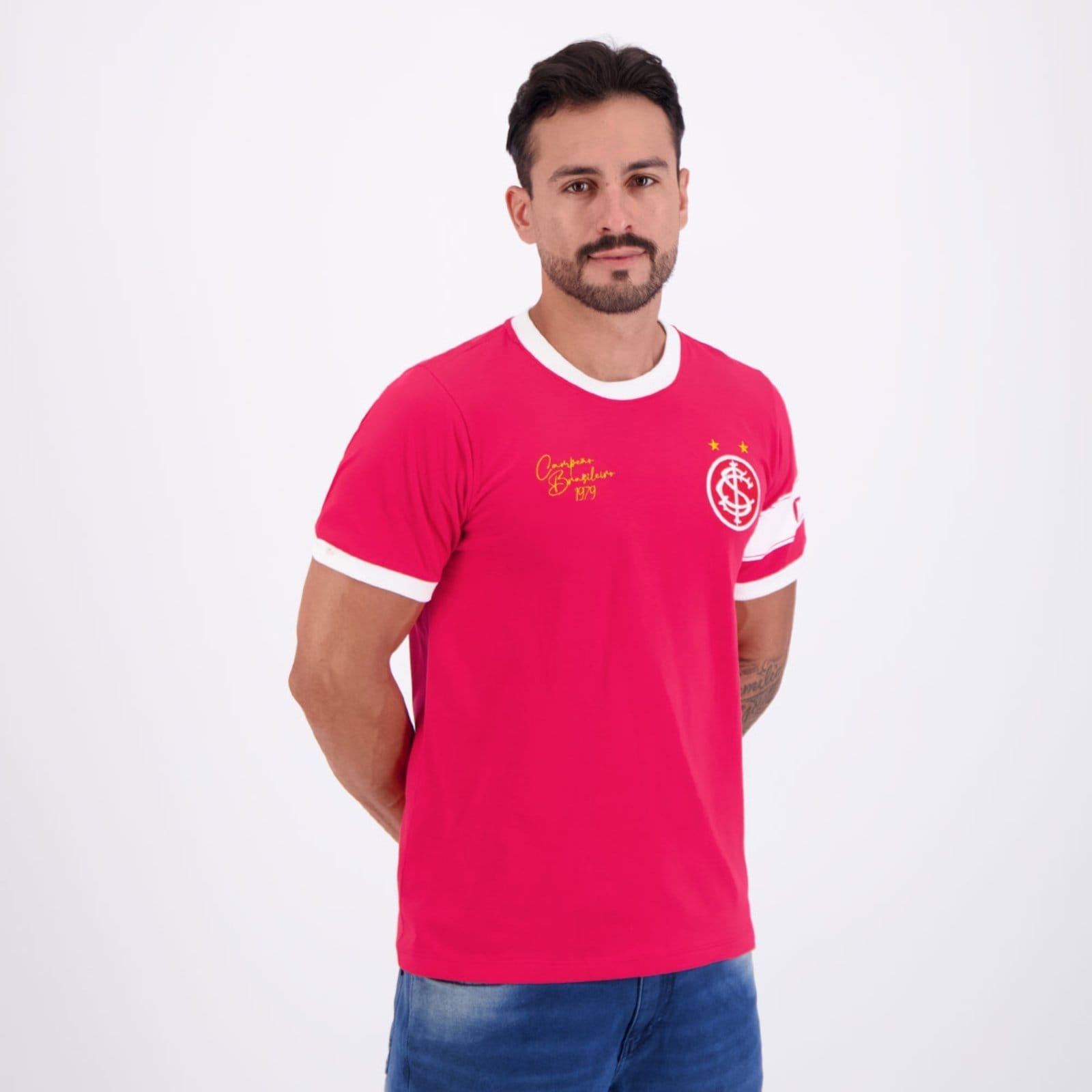 Vista 2 Camisa Internacional Retrô 1979 Capitão Retrômania vermelho