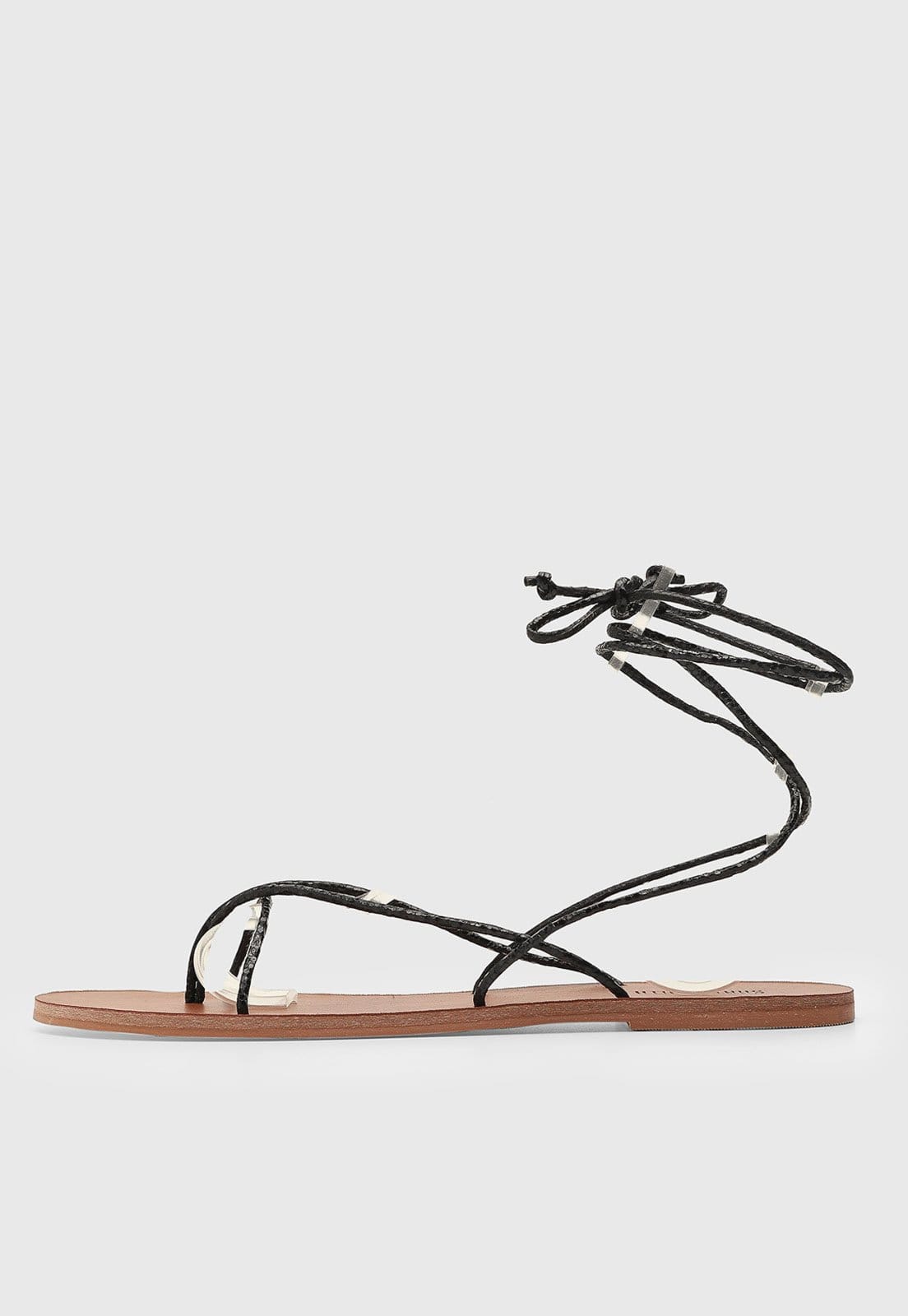 Rasteira Feminina Santa Lolla Fechada Amarração Preta