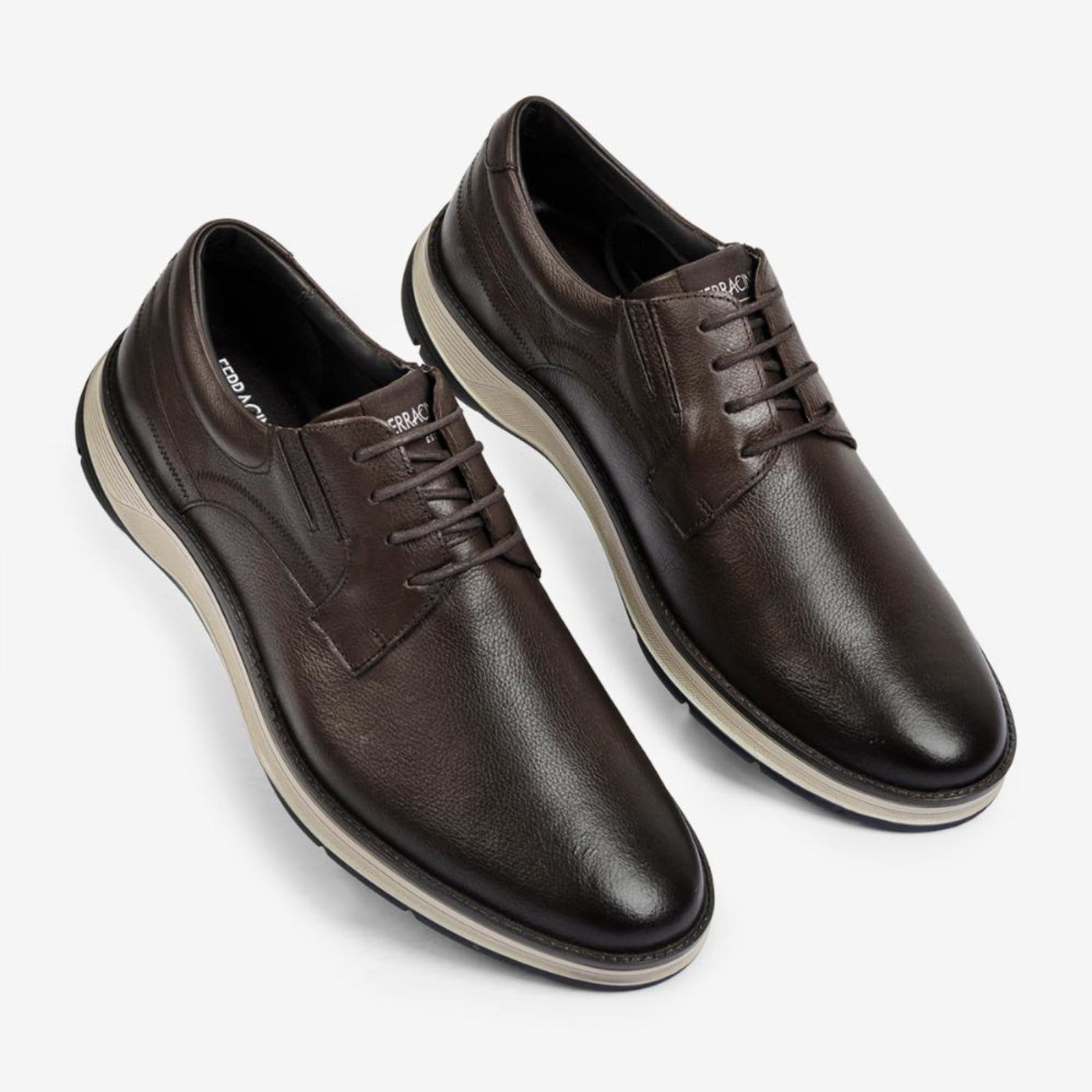 Vista 2 Sapato Casual Couro Ferracini Masculino Fluence 5540-559I FERRACINI marrom