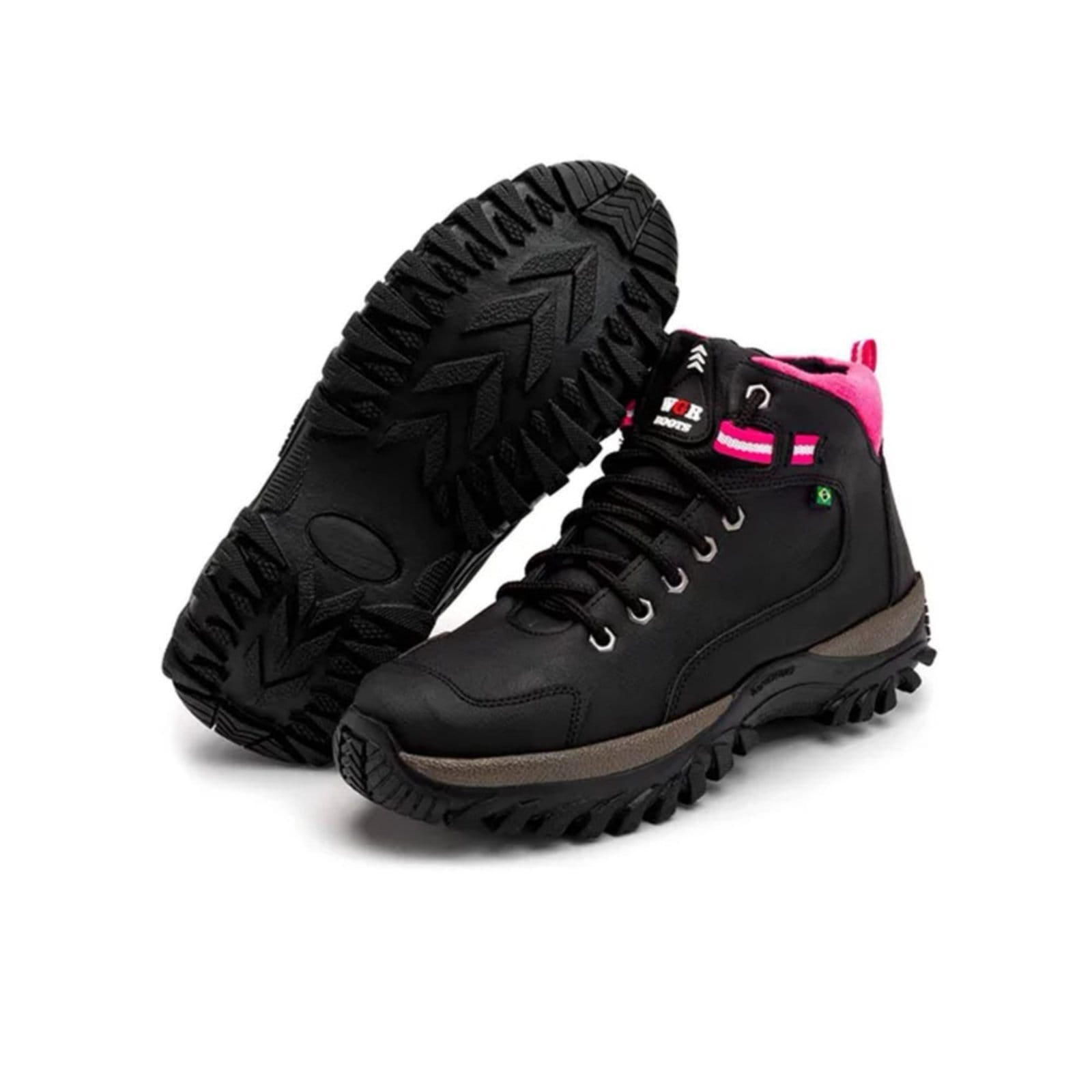 Vista 2 Bota Feminina De Segurança Coturno Adventure Lavini Shoes preto