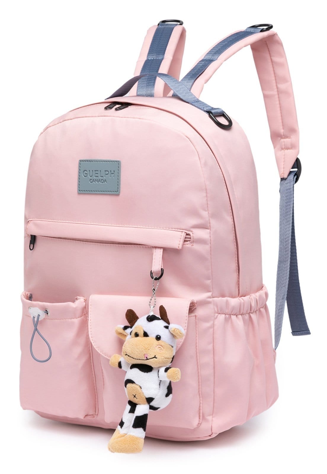 Vista 2 Mochila Feminina para Notebook Guelph Bolsa Escolar Faculdade Casual Reforçada Dia a Dia ideal para Viagem GUELPH rosa