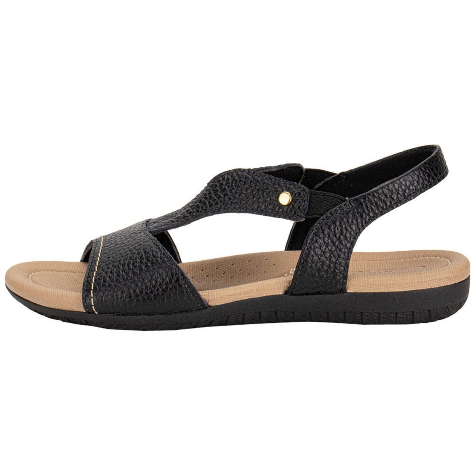 Vista 2 Sandália Feminina Flat Usaflex R18083 0948083 Usaflex preto