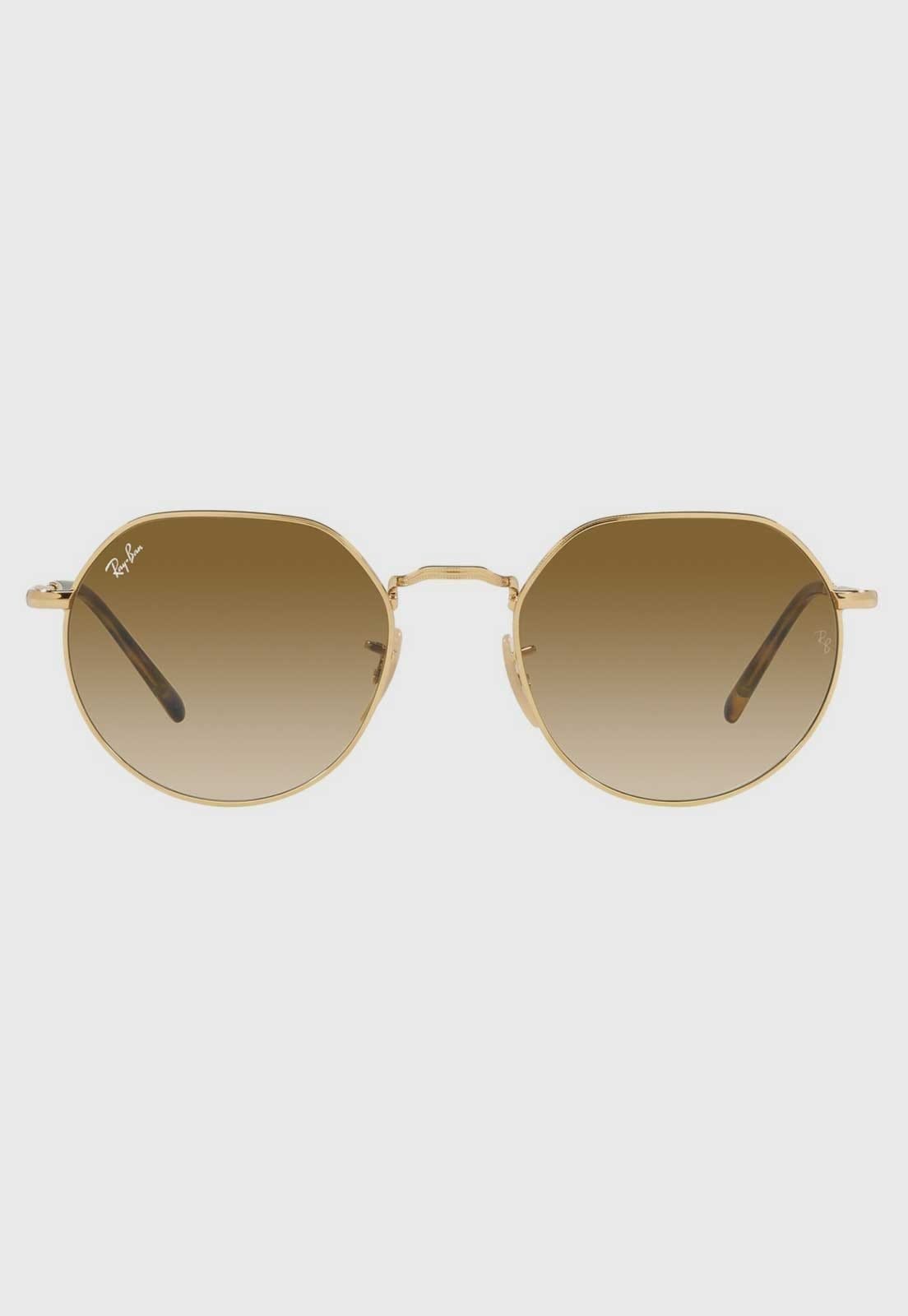 Vista 2 Óculos Feminino Ray-Ban Octagonal Metal Marrom Degradê Ray-Ban dourado