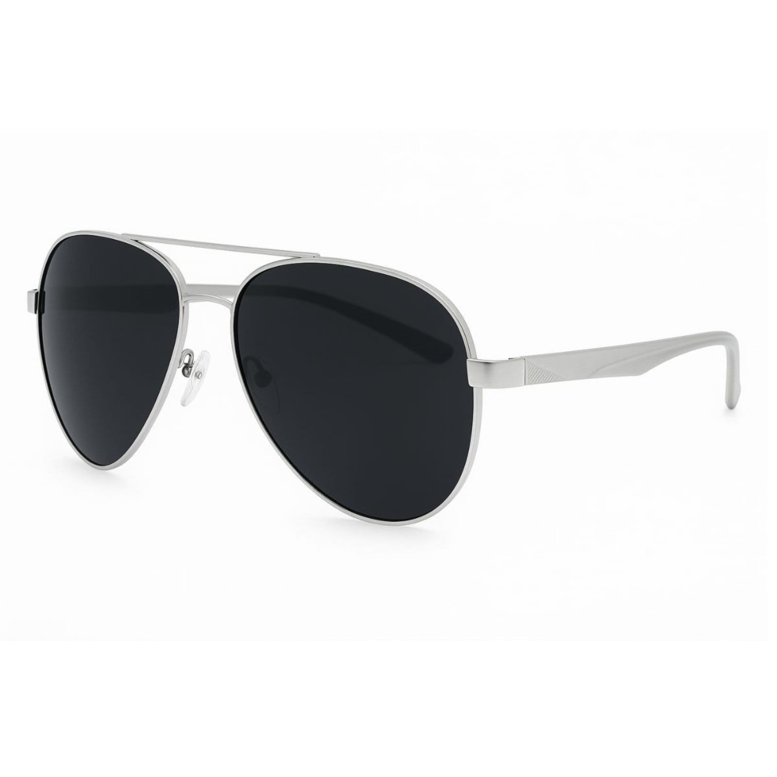 Vista principal Óculos Aviador Masculino Premium Lente Preta UV FMF prata