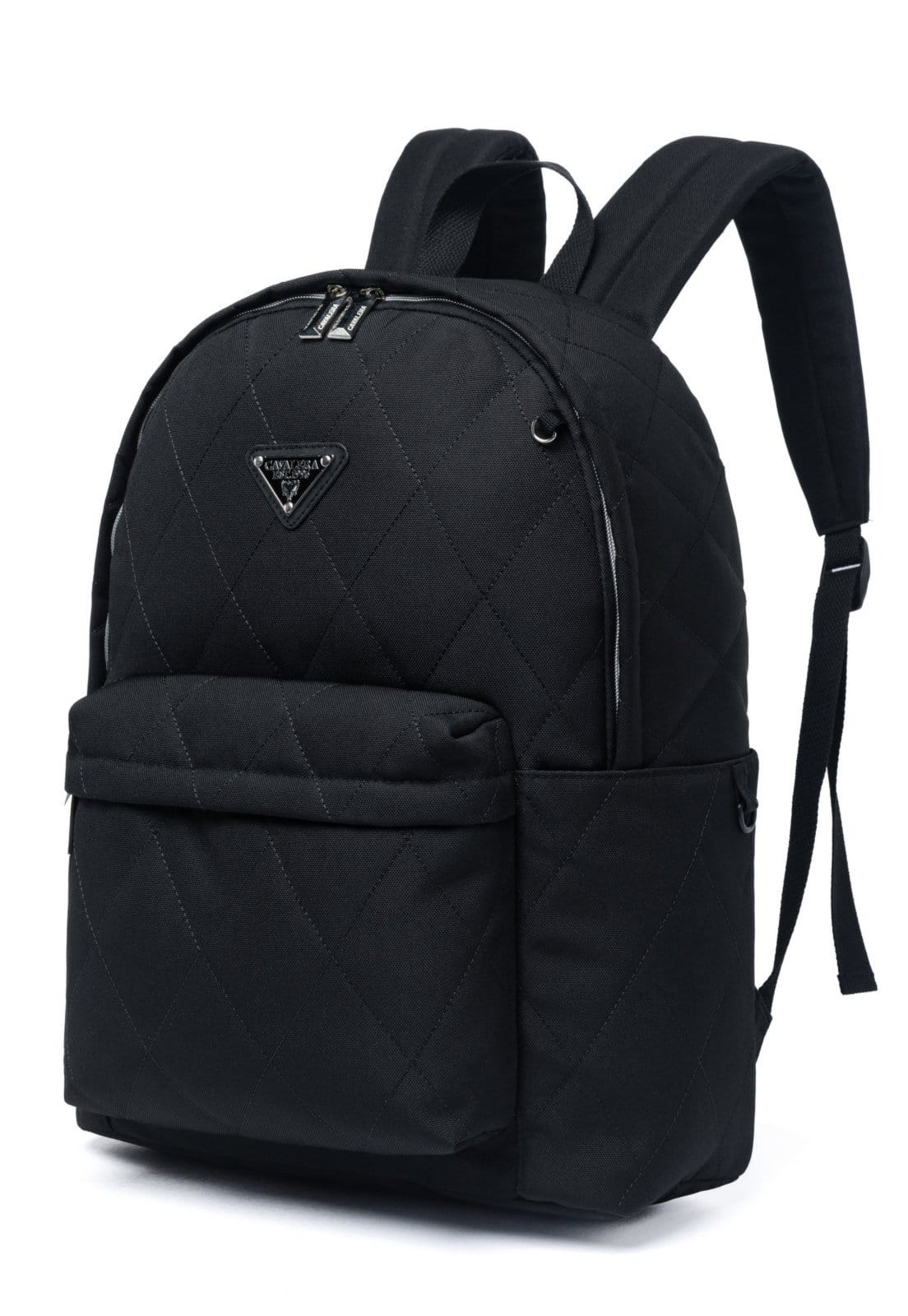 Vista 2 Mochila Bolsa Casual Cavalera Feminina Moderna Faculdade Espaçosa Resistente Cavalera preto