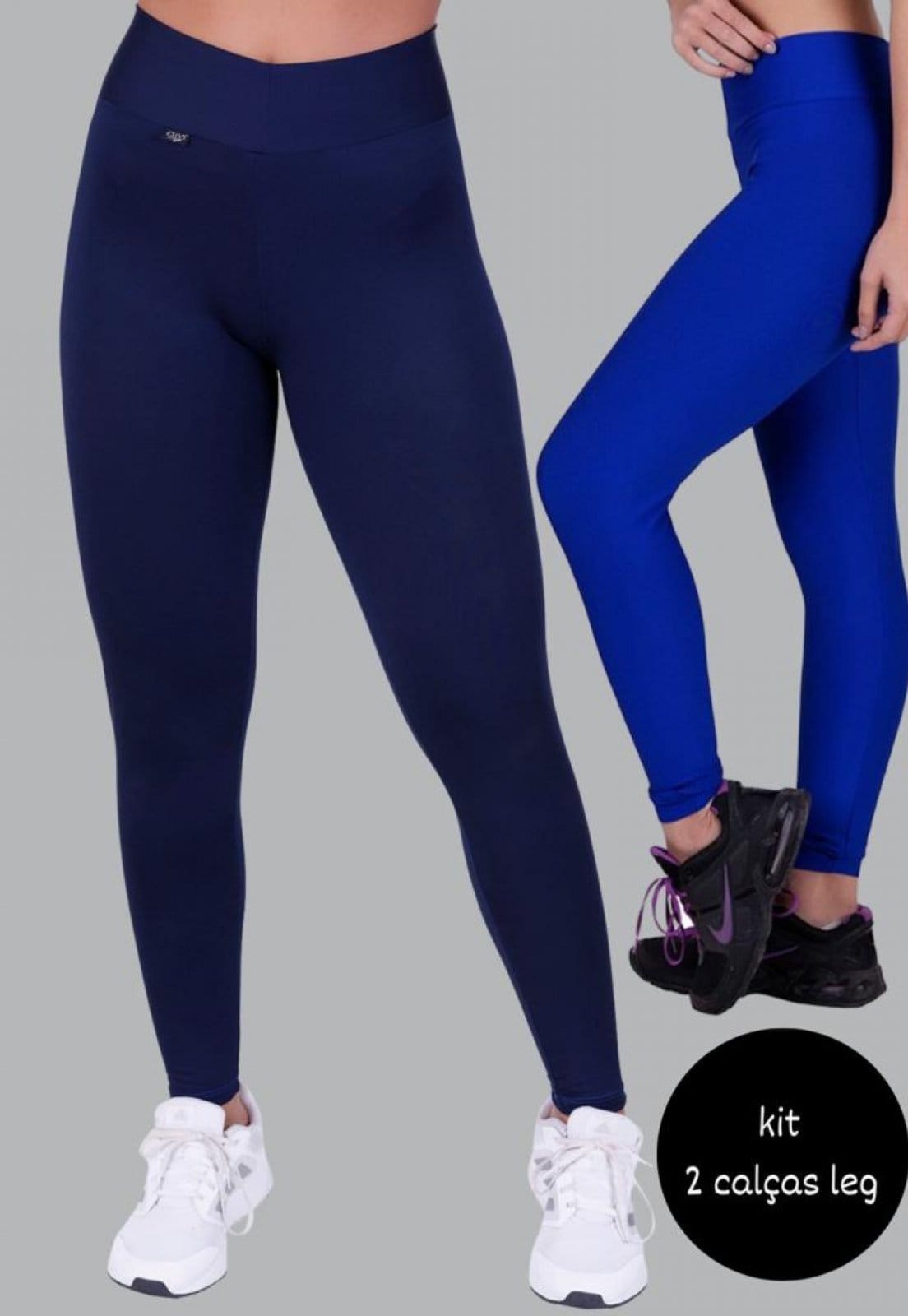 Vista principal Kit 2 Peças Calça Leg Basica St Madame preto