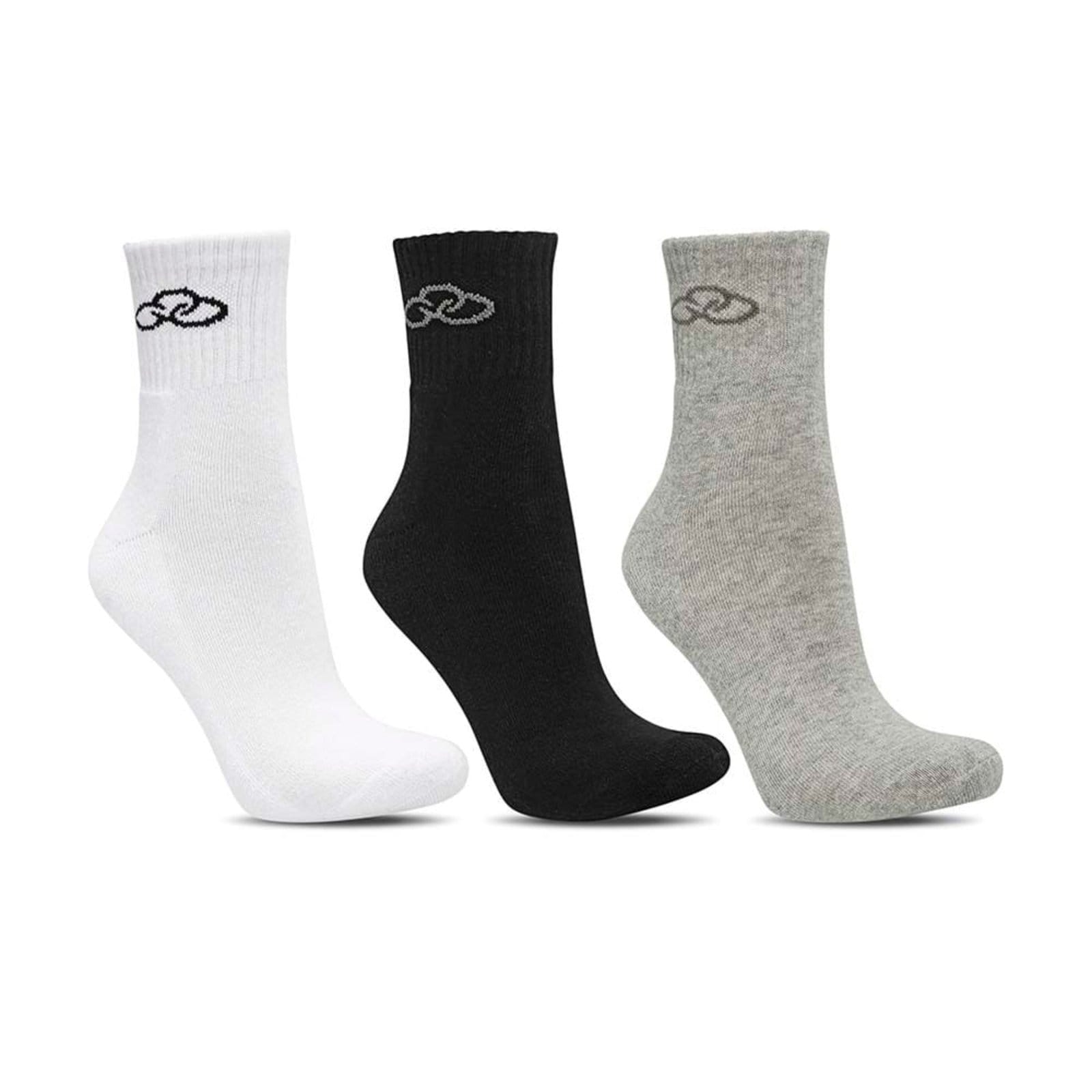 Vista principal Kit Meia Masculina Adulta Média Olympikus Branca E Preta 3 Pares OLYMPIKUS branco