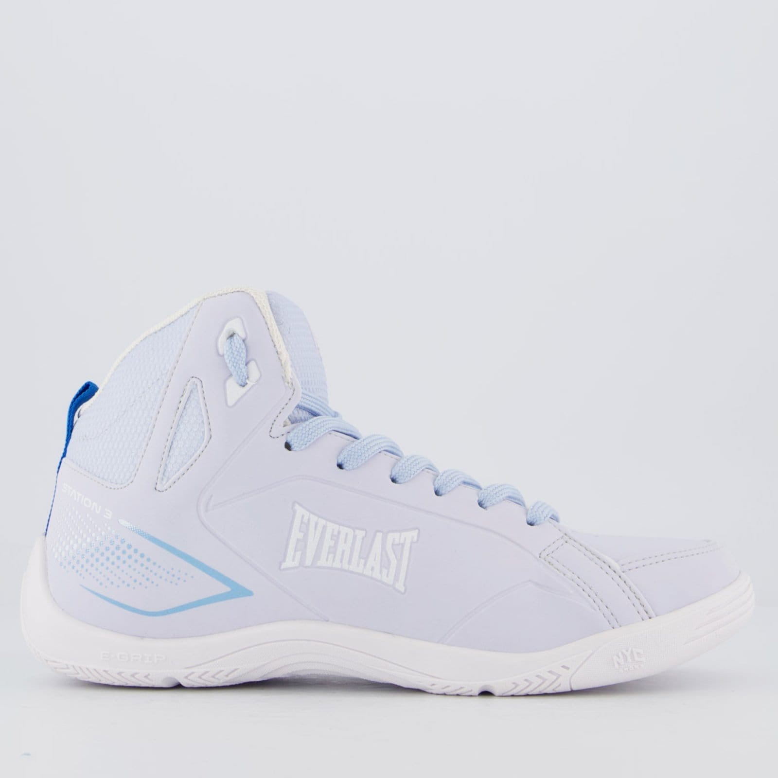 Vista principal Tênis Everlast Station 3 Feminino e Branco Everlast azul