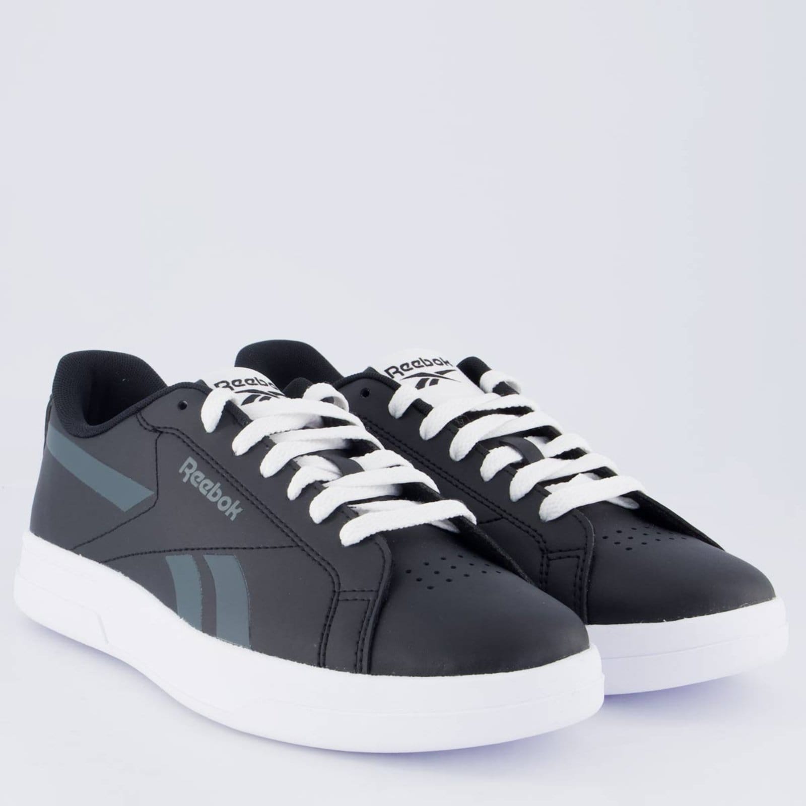 Vista 2 Tênis Reebok Prime Grounds e Branco Reebok preto