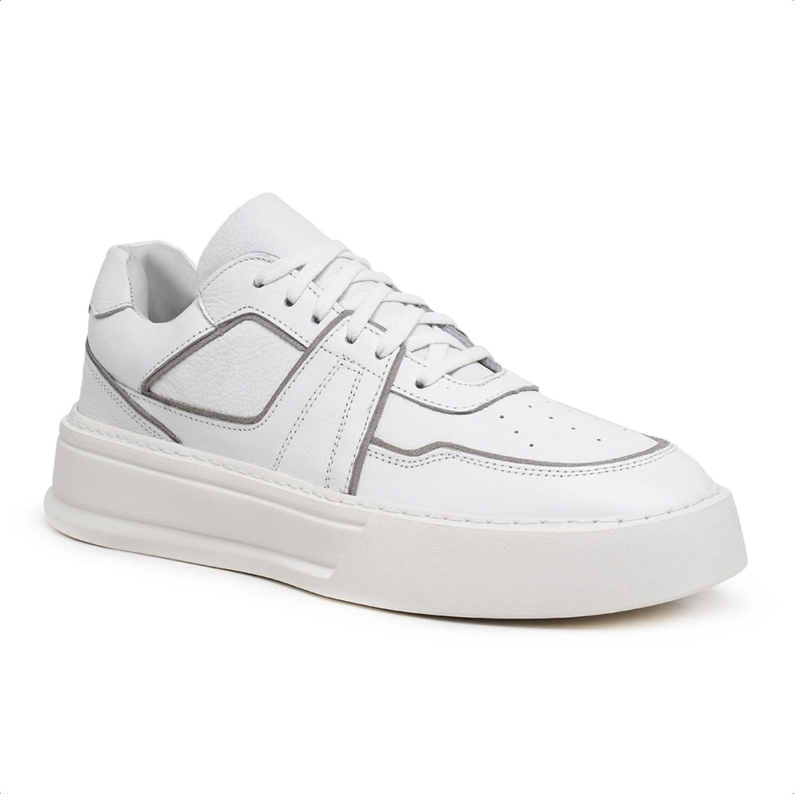 Vista principal Sapatênis em Couro Malbork com sola Branca 028502BC Malbork branco