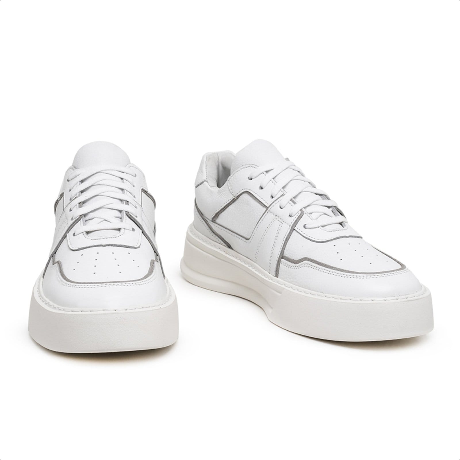 Vista 2 Sapatênis em Couro Malbork com sola Branca 028502BC Malbork branco