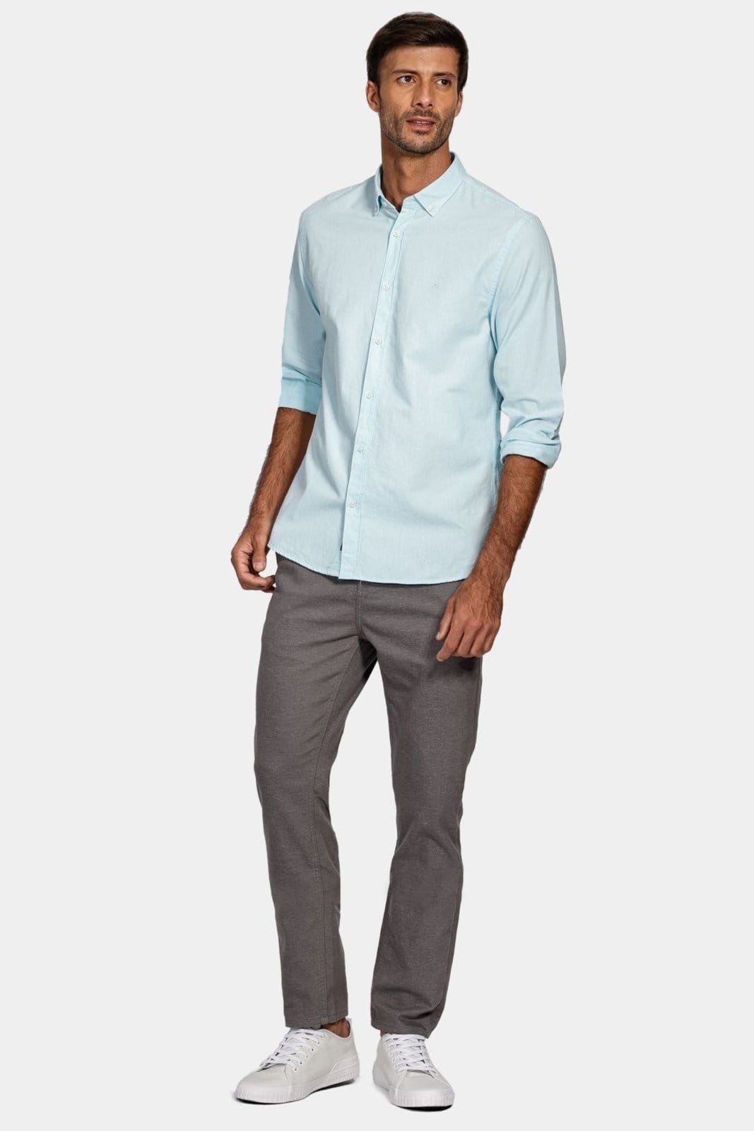 Vista 2 Camisa Aramis Manga Longa Slim Azul Aramis incolor azul