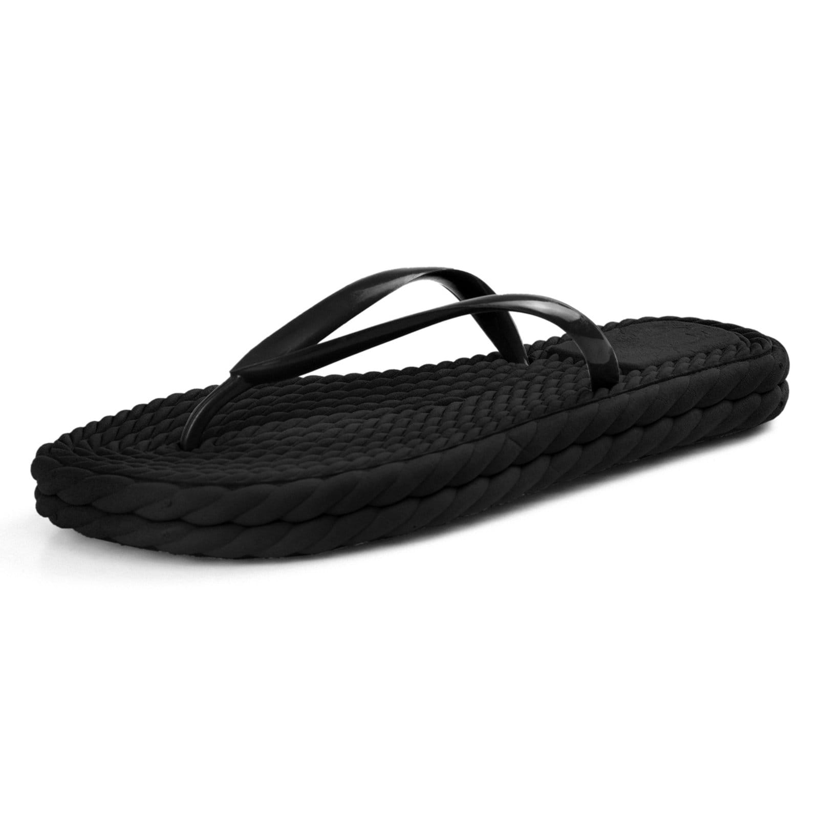 Vista 2 Chinelo Feminino Nuvem Flat Ortopédico Anatômica Rasteirinha ÉPICO CALÇADOS preto