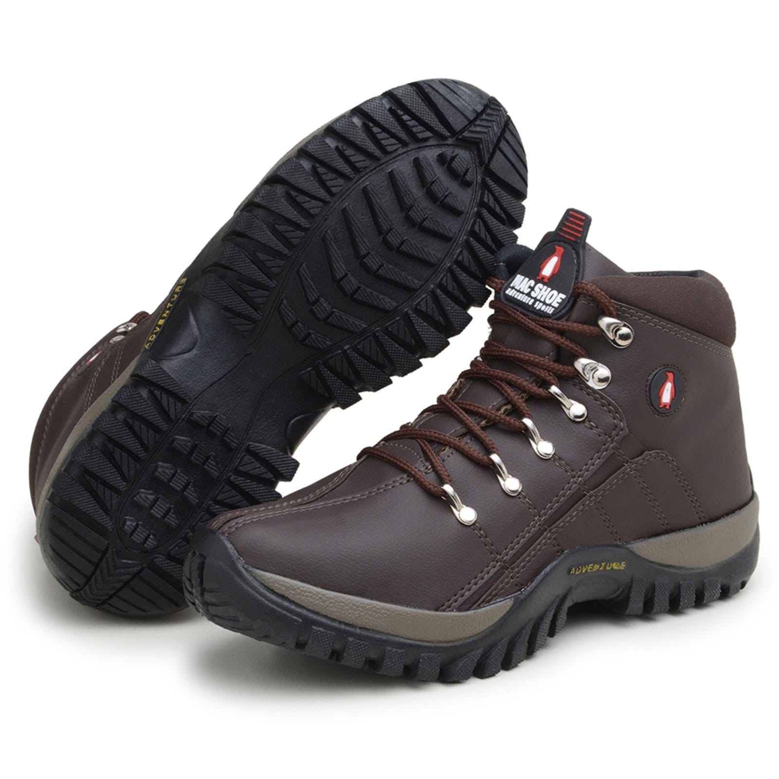 Vista 2 Kit Bota Adventure Bia Ramos para Trilha Confortavel Feminina + Relógio e Meia Bia Ramos marrom