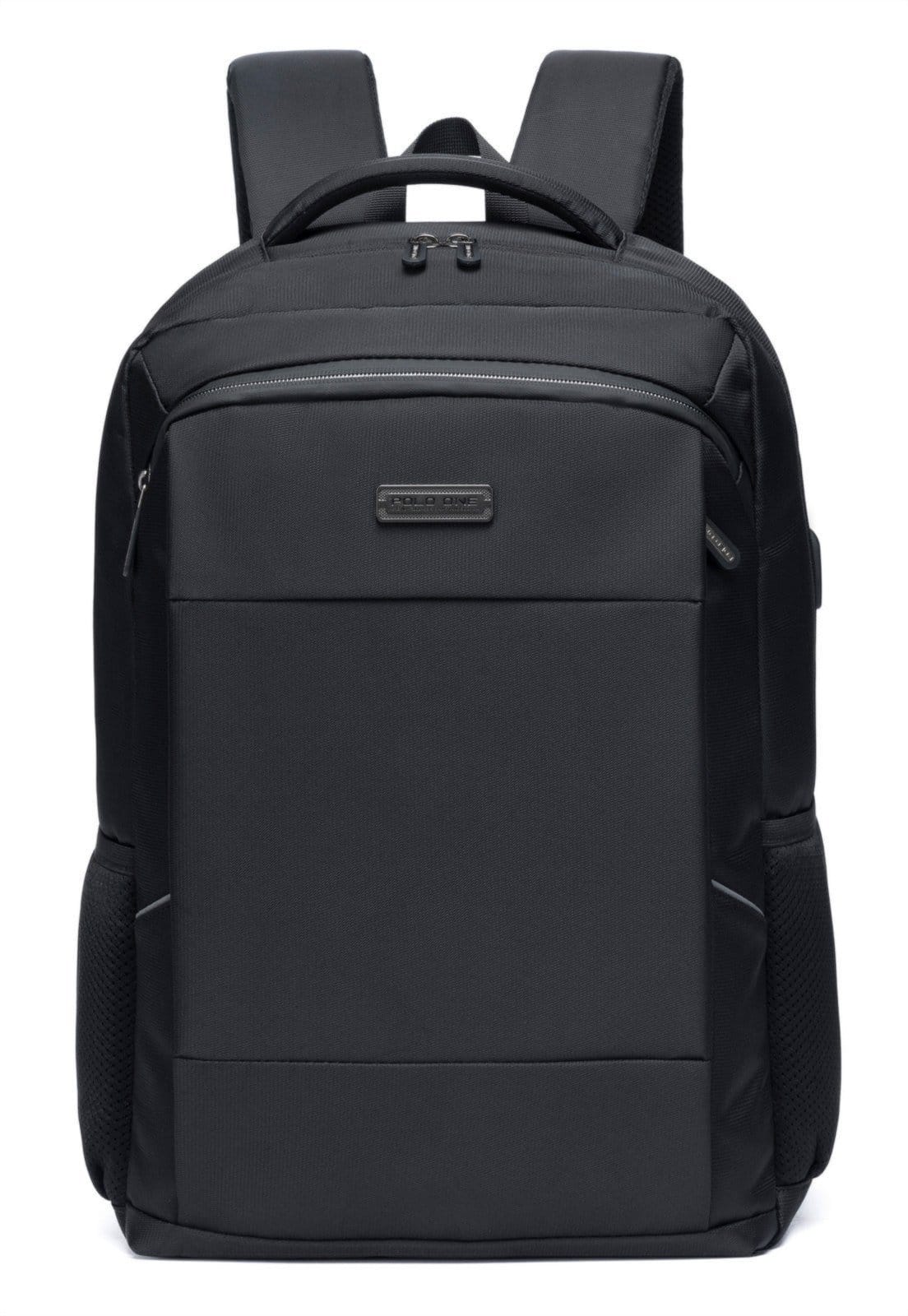 Vista principal Mochila Executiva Polo One Masculina Reforçada Para Notebook Grande Polo One preto